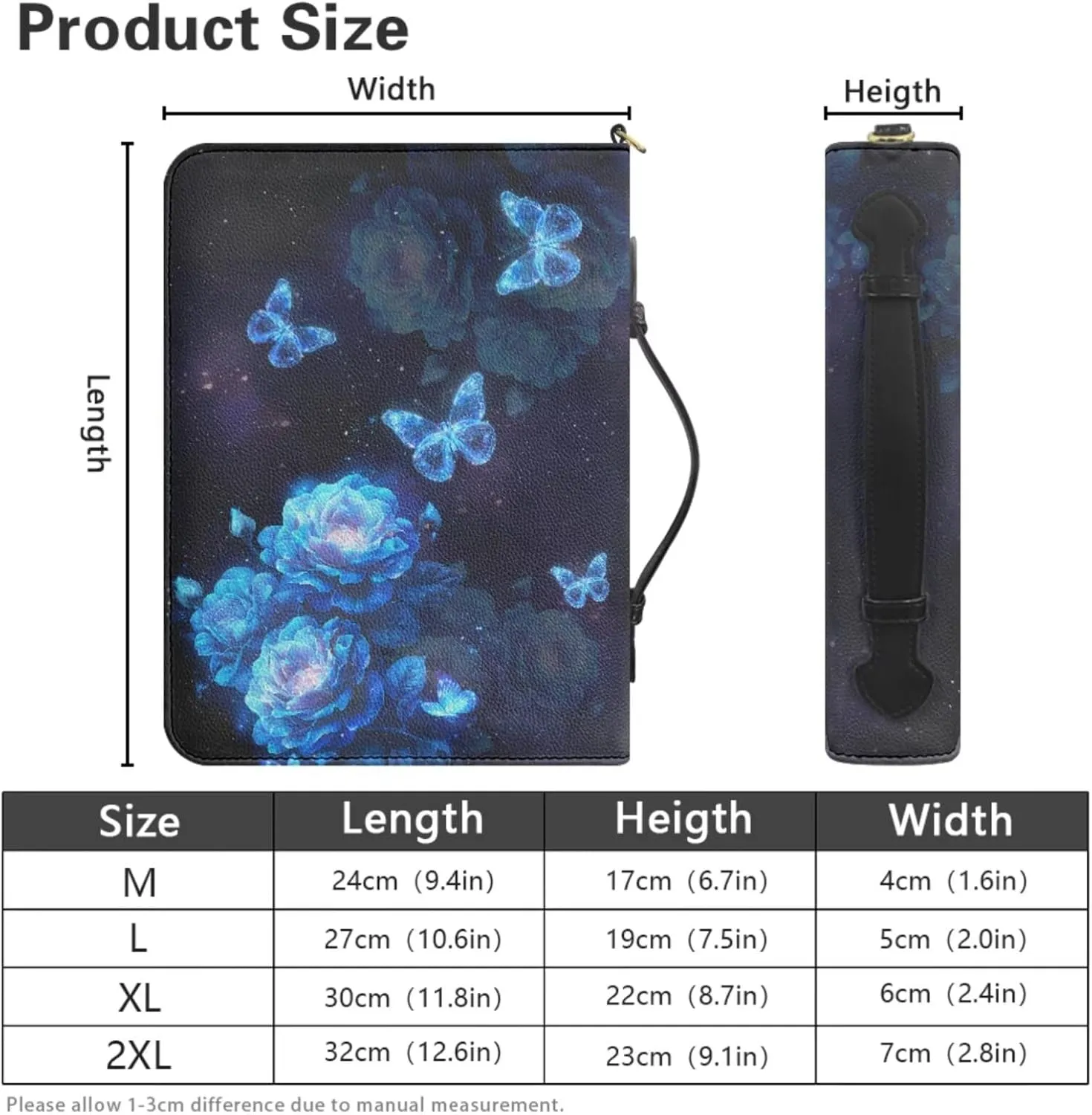 Large Bible Cover Case For Women Men Leather Bible Case With Bookmark Church Bag Book Carrying Case