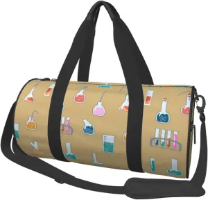 Large Duffle Bag for Travel - Chemistry Class Gym Bag for Women Men, Foldable Travel Bags for Women Men with Zippered Multiple Pockets