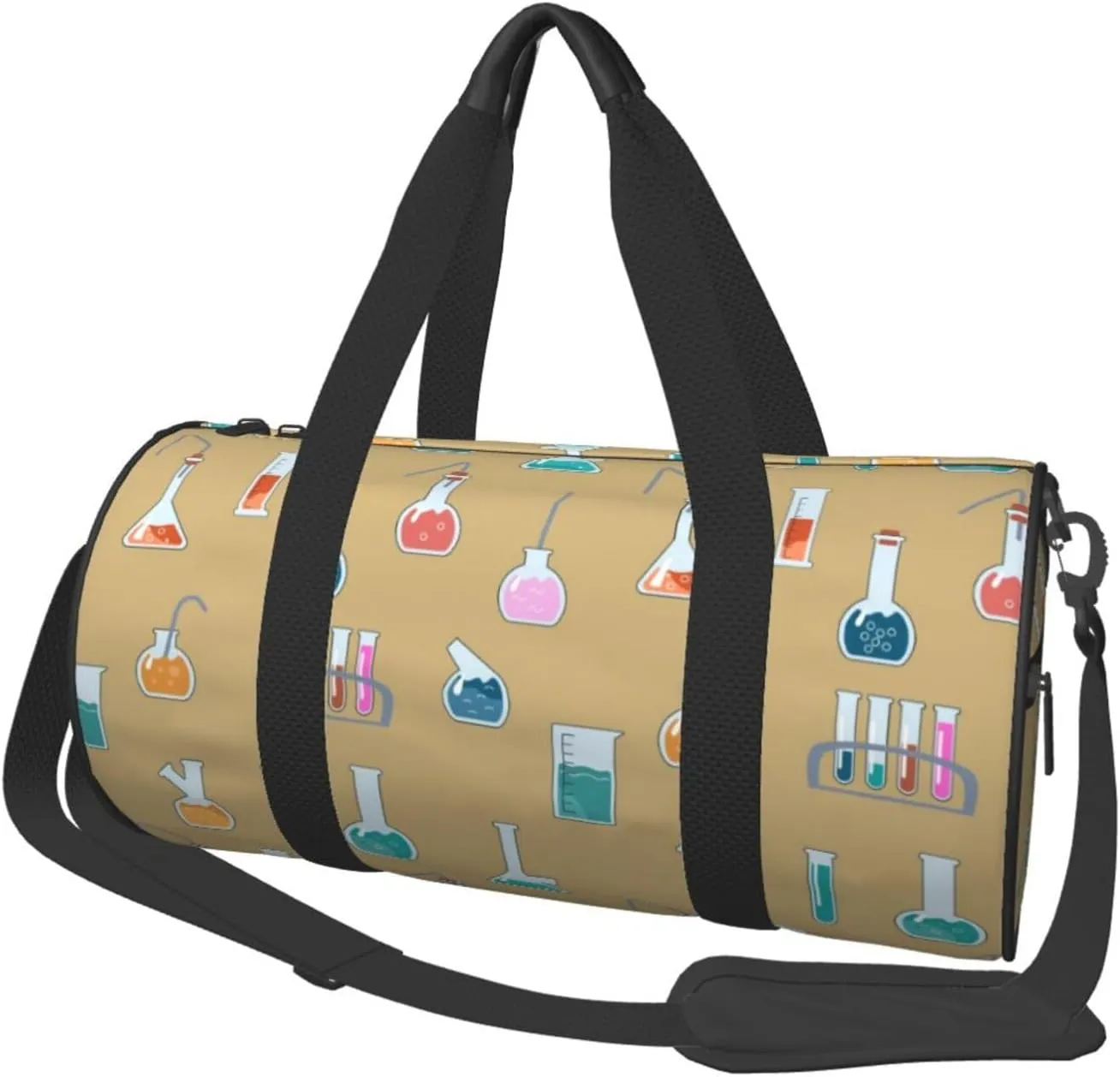 Large Duffle Bag for Travel - Chemistry Class Gym Bag for Women Men, Foldable Travel Bags for Women Men with Zippered Multiple Pockets