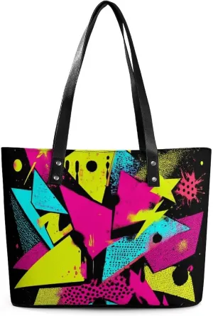 Large Leather Tote Bag Travel Work Daily Essentials Handbag For Women Men
