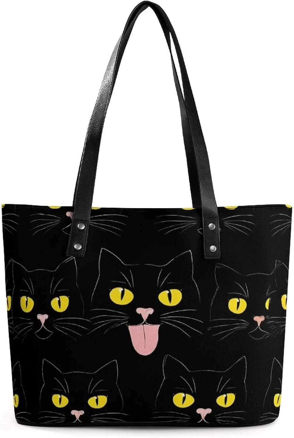 Large Leather Tote Bag Travel Work Daily Essentials Handbag For Women Men