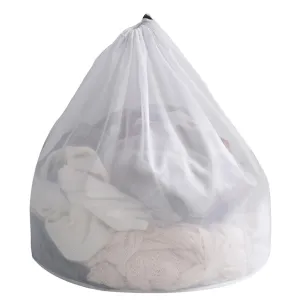 Large Mesh Laundry Bag With Drawstring Durable Nylon Washing Bag For Storage Gar