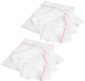 Large Travel Laundry Bag 8pcs Polyester Mesh Washing Bag Safe for Delicate Fabrics Easy to Cle