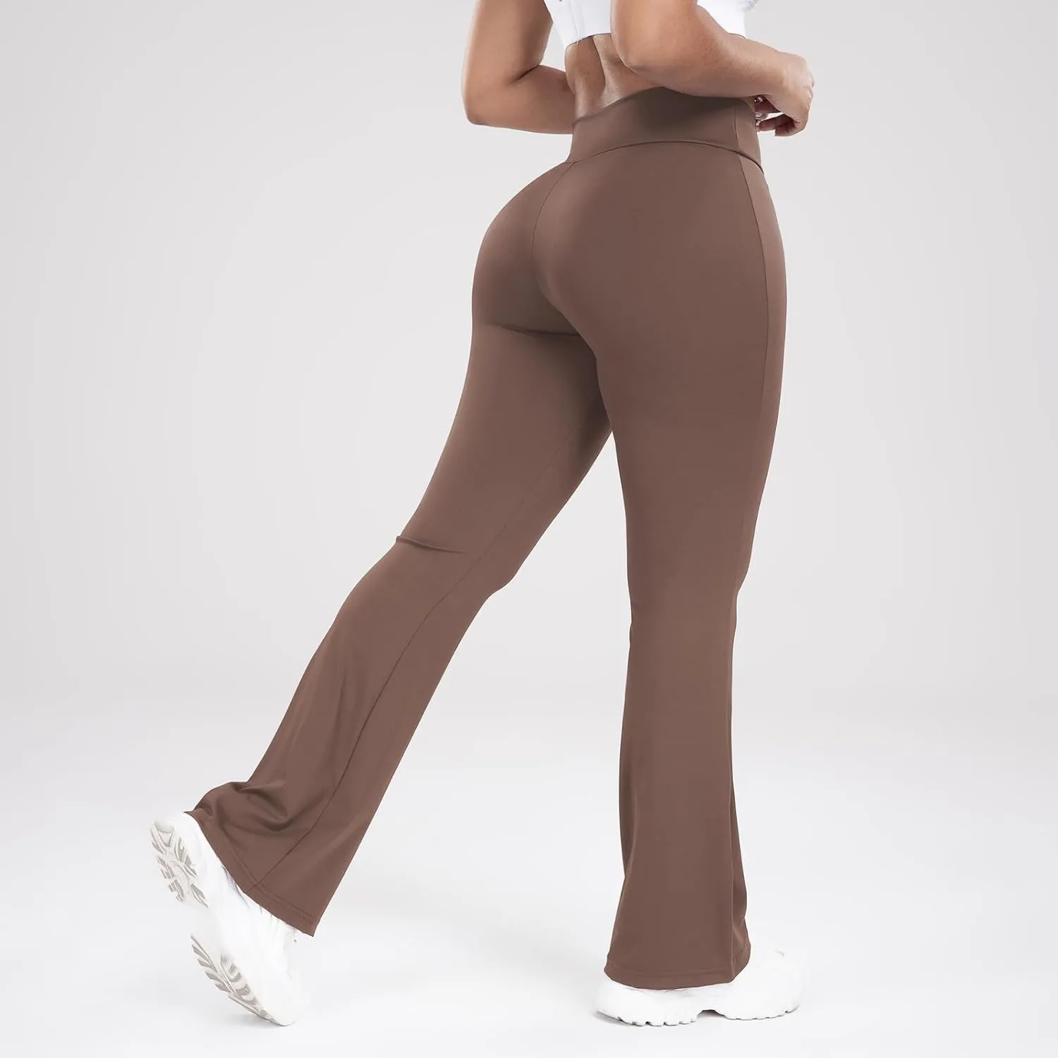 Lastesso Flare Leggings for Women High Waist Classiac Yoga Gym Pants with Pockets Tummy Control Going Out Workout Leggings