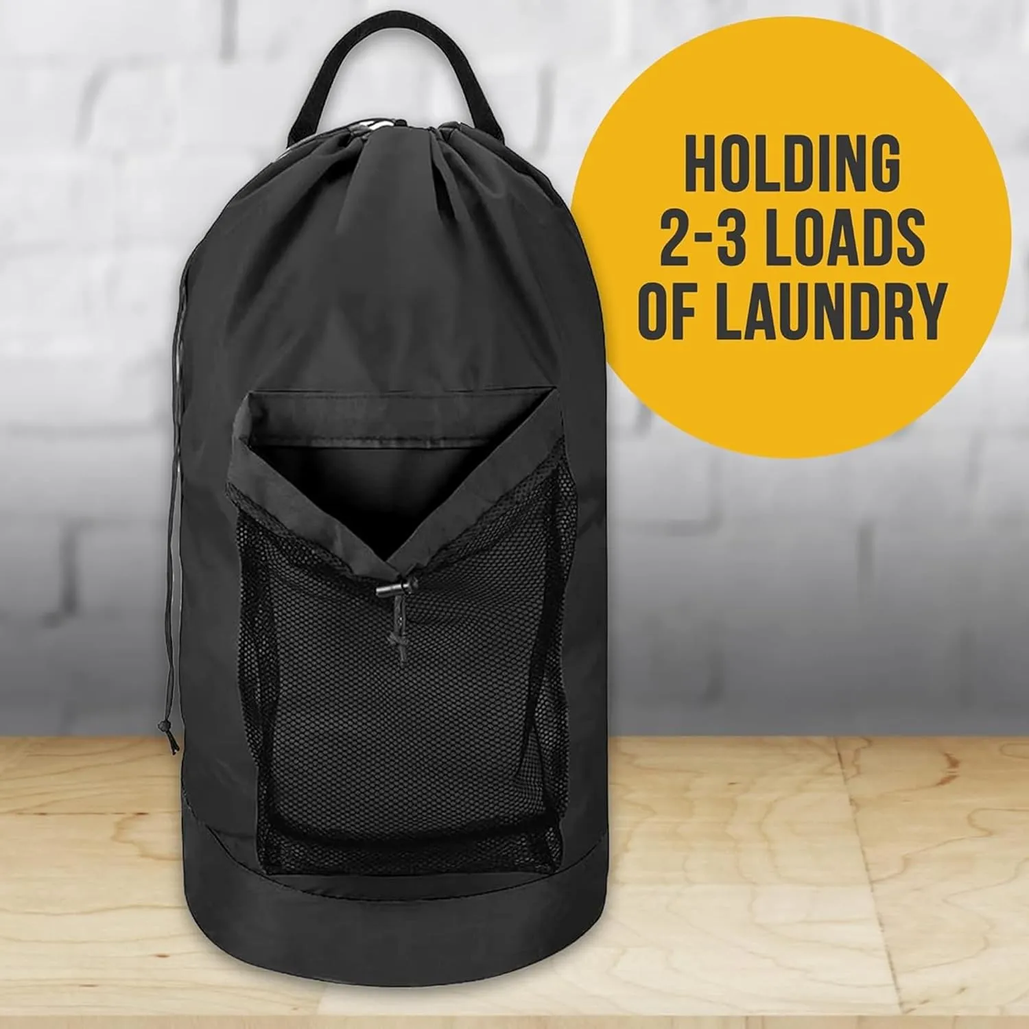 Laundry Bag Heavy Duty Graduation University XL Bag Backpack with Hanging Shoulder Strap & Mesh Pocket - Back to School College Graduation Gift - Dorm Essentials, Travel Essentials Laundry Hamper