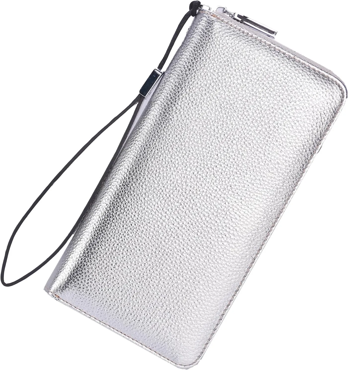 Lavemi Women's RFID Blocking 100% Leather Large Capacity Zip Around Wallet Phone Holder Clutch Travel Purse Wristlet