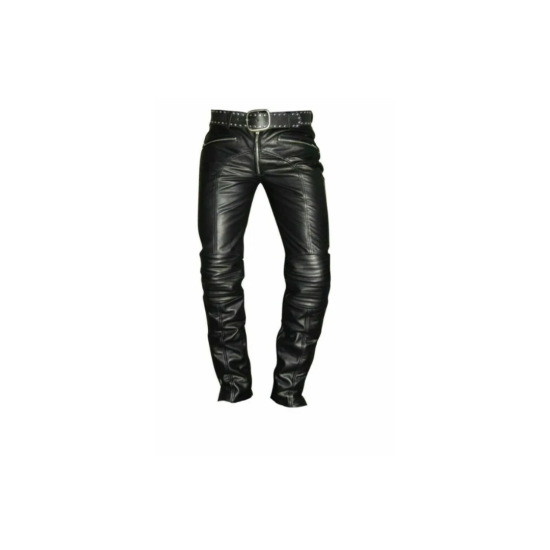 Leather Breeches Motorbike Biker Pants