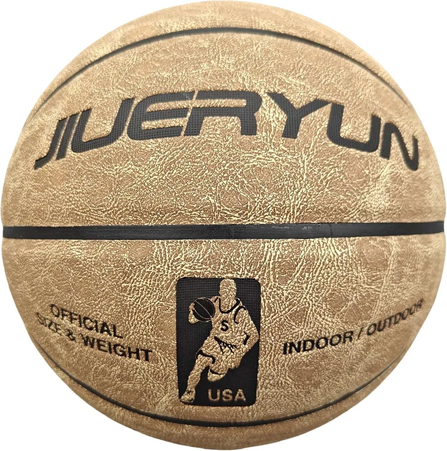 Leather Cowhide Basketball, Gift for a Friend, Indoor and Outdoor Game Basketball Official Size 7
