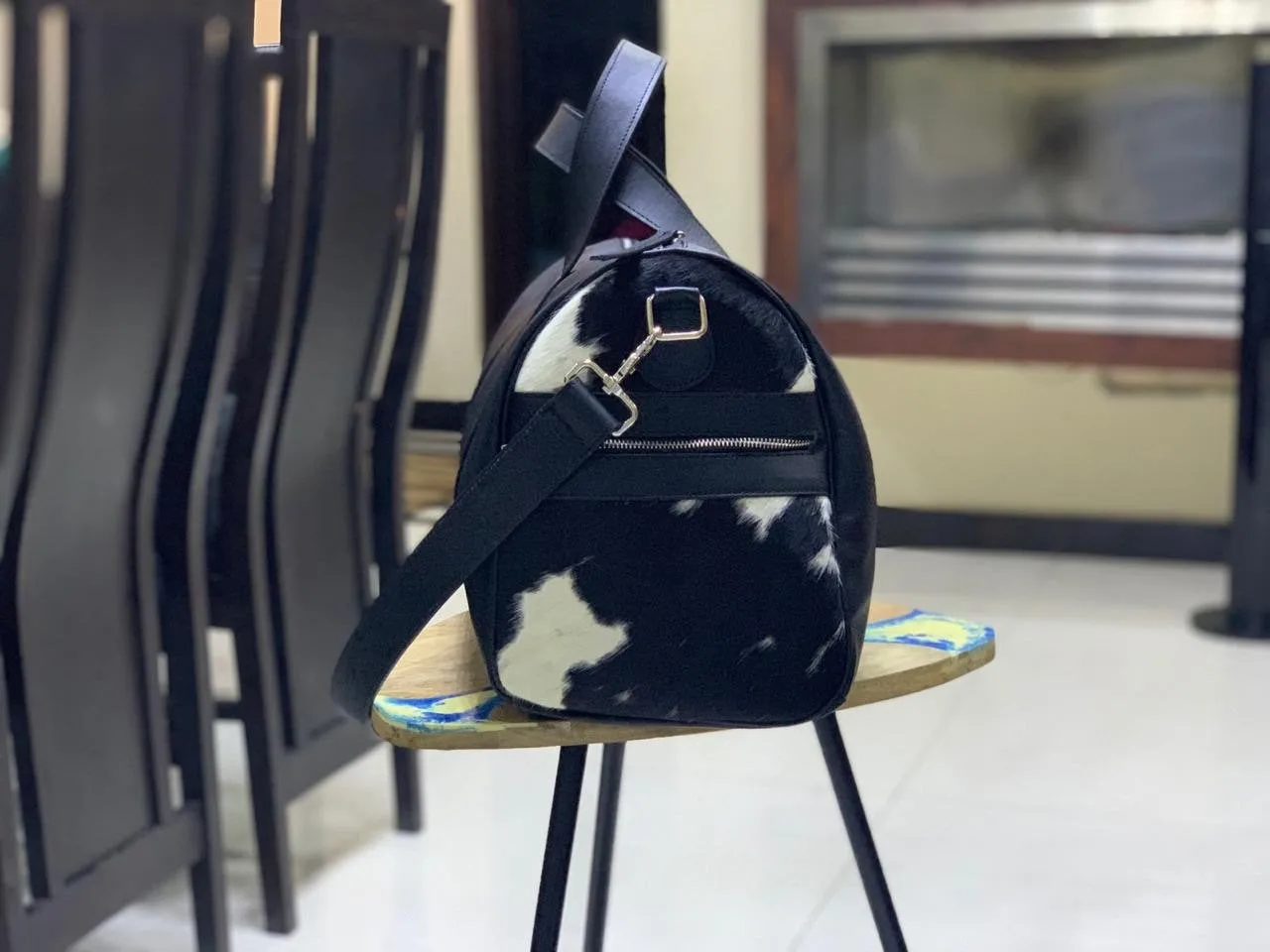 Leather Cowhide Duffel Bag