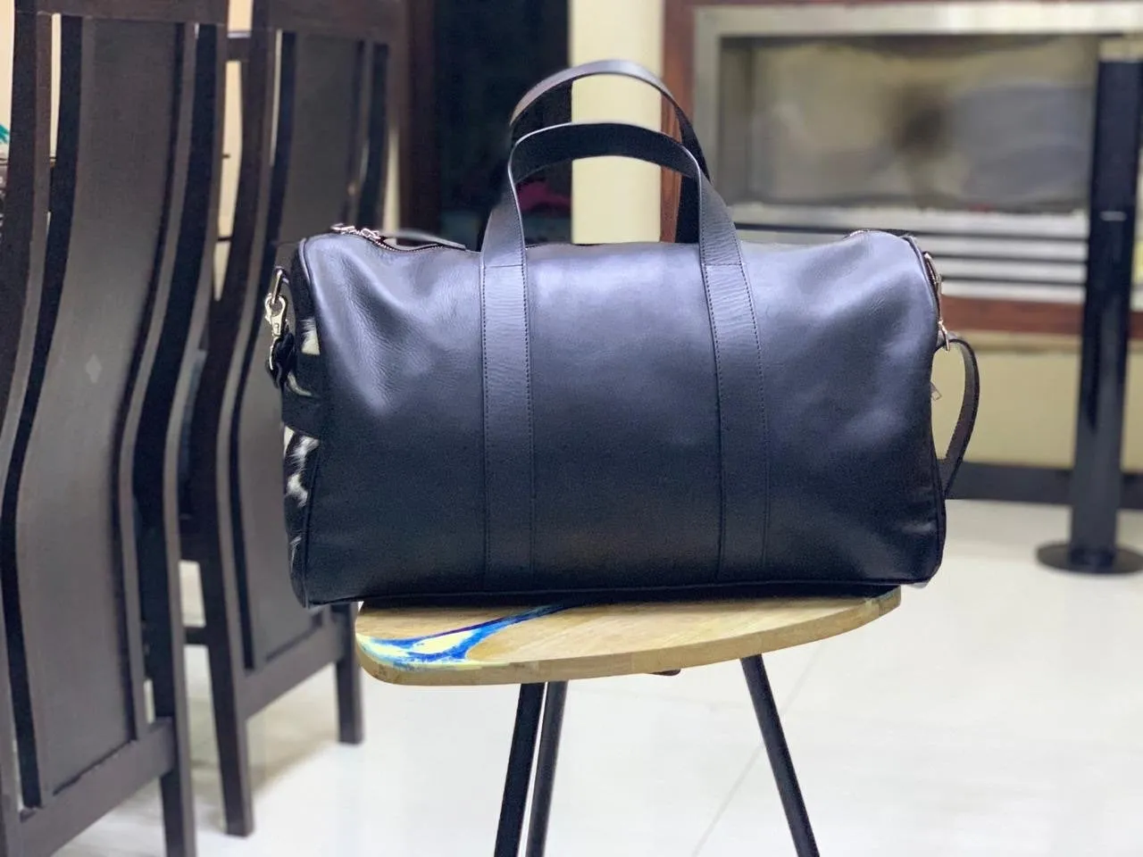 Leather Cowhide Duffel Bag