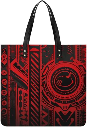 Leather Handbag for Women Tote Bag with Magnetic Buckle Bass Fishing Wave Crossbody Bag Shoulder Bags
