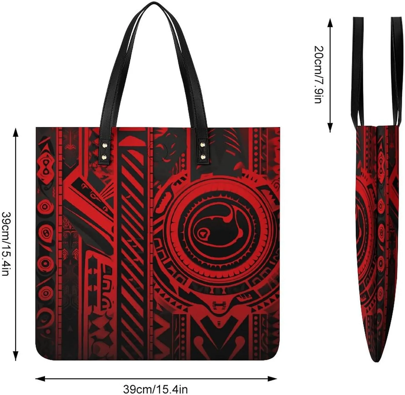 Leather Handbag for Women Tote Bag with Magnetic Buckle Bass Fishing Wave Crossbody Bag Shoulder Bags