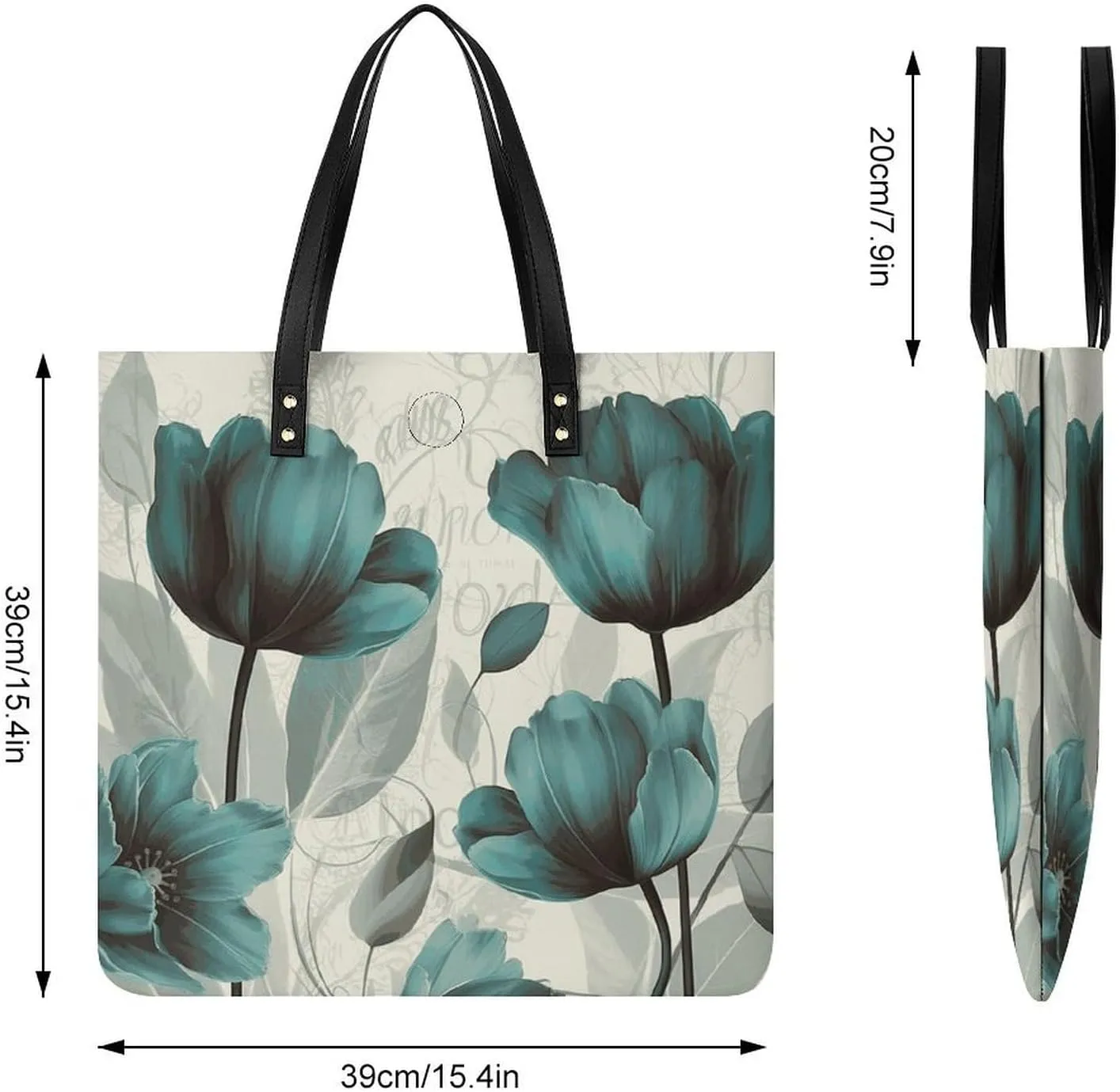 Leather Handbag for Women Tote Bag with Magnetic Buckle Peacock Pattern Crossbody Bag Shoulder Bag