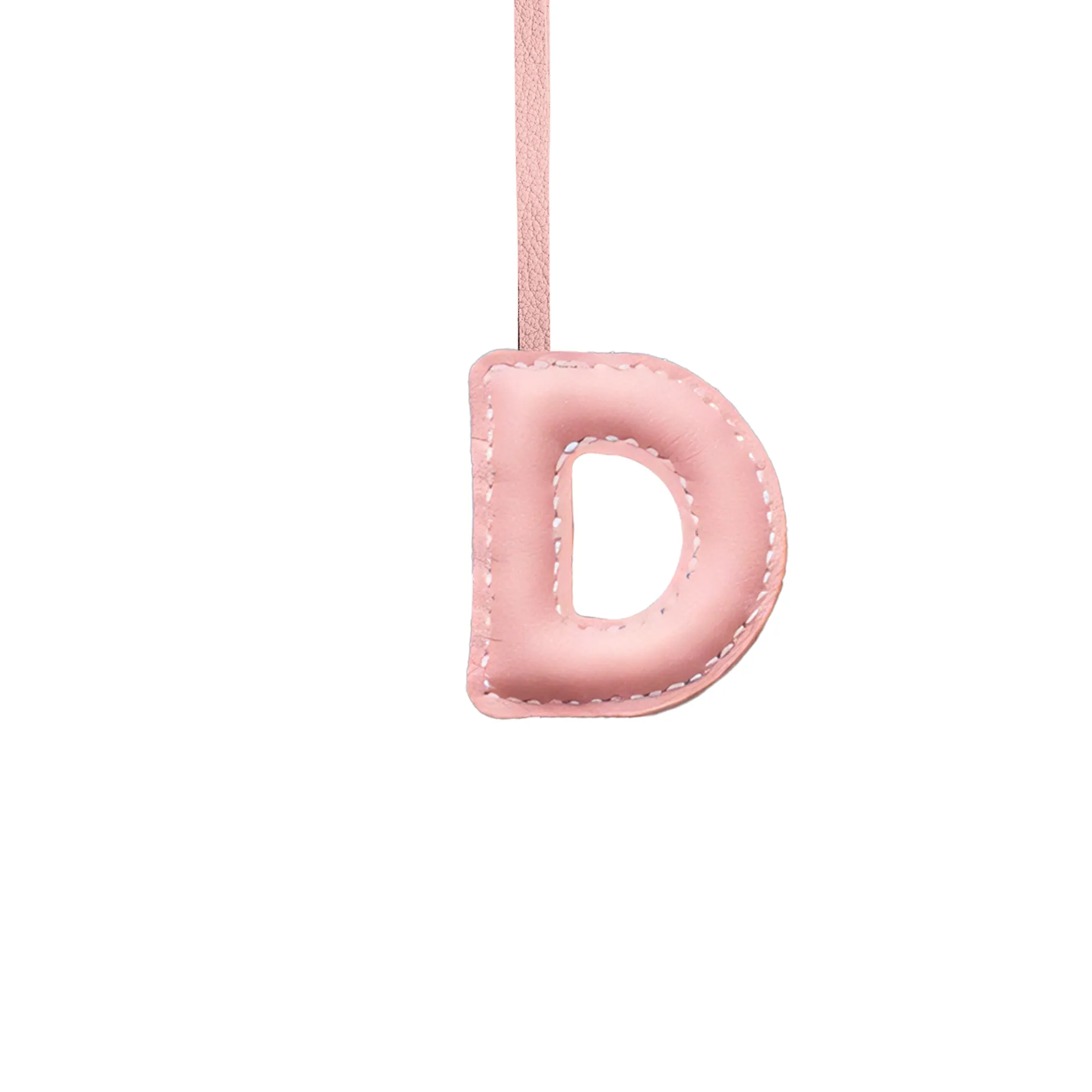 LEATHER INITIALS BAG CHARM