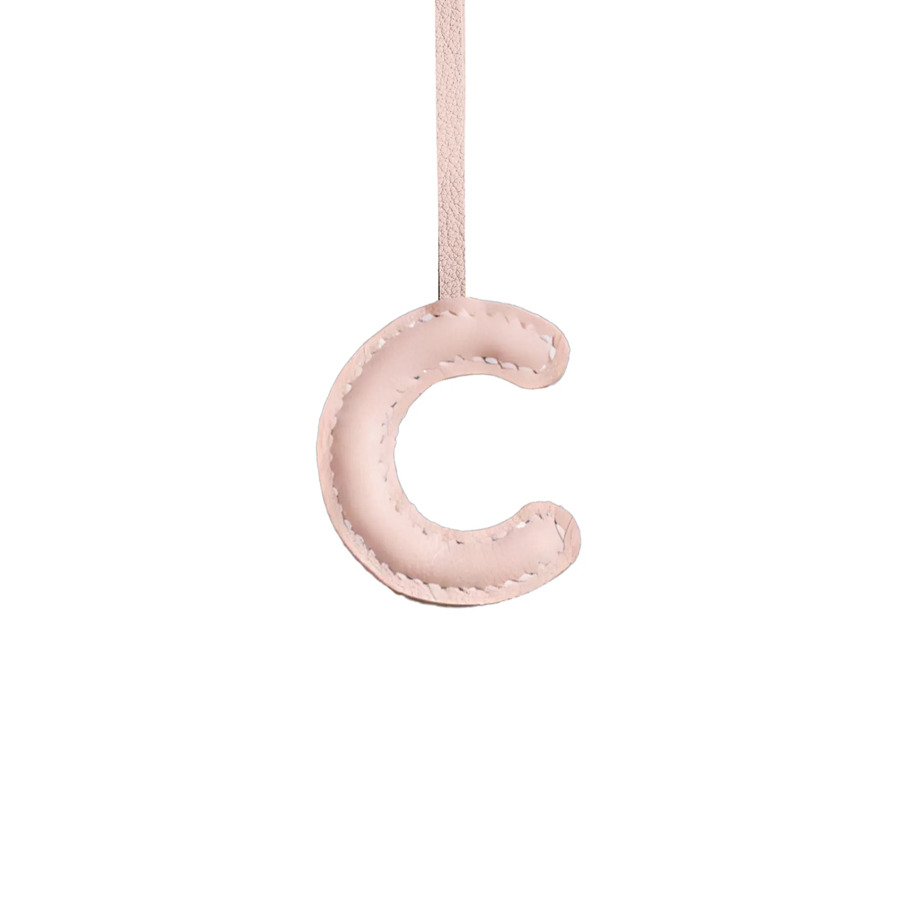 LEATHER INITIALS BAG CHARM