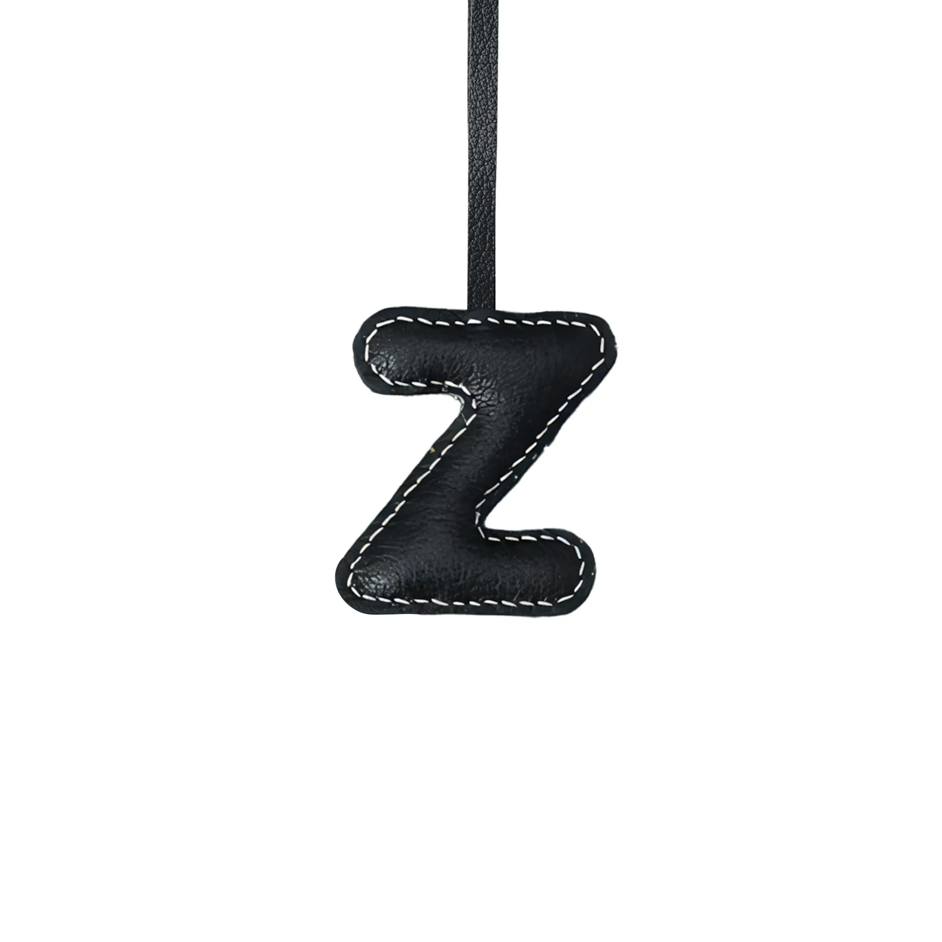 LEATHER INITIALS BAG CHARM