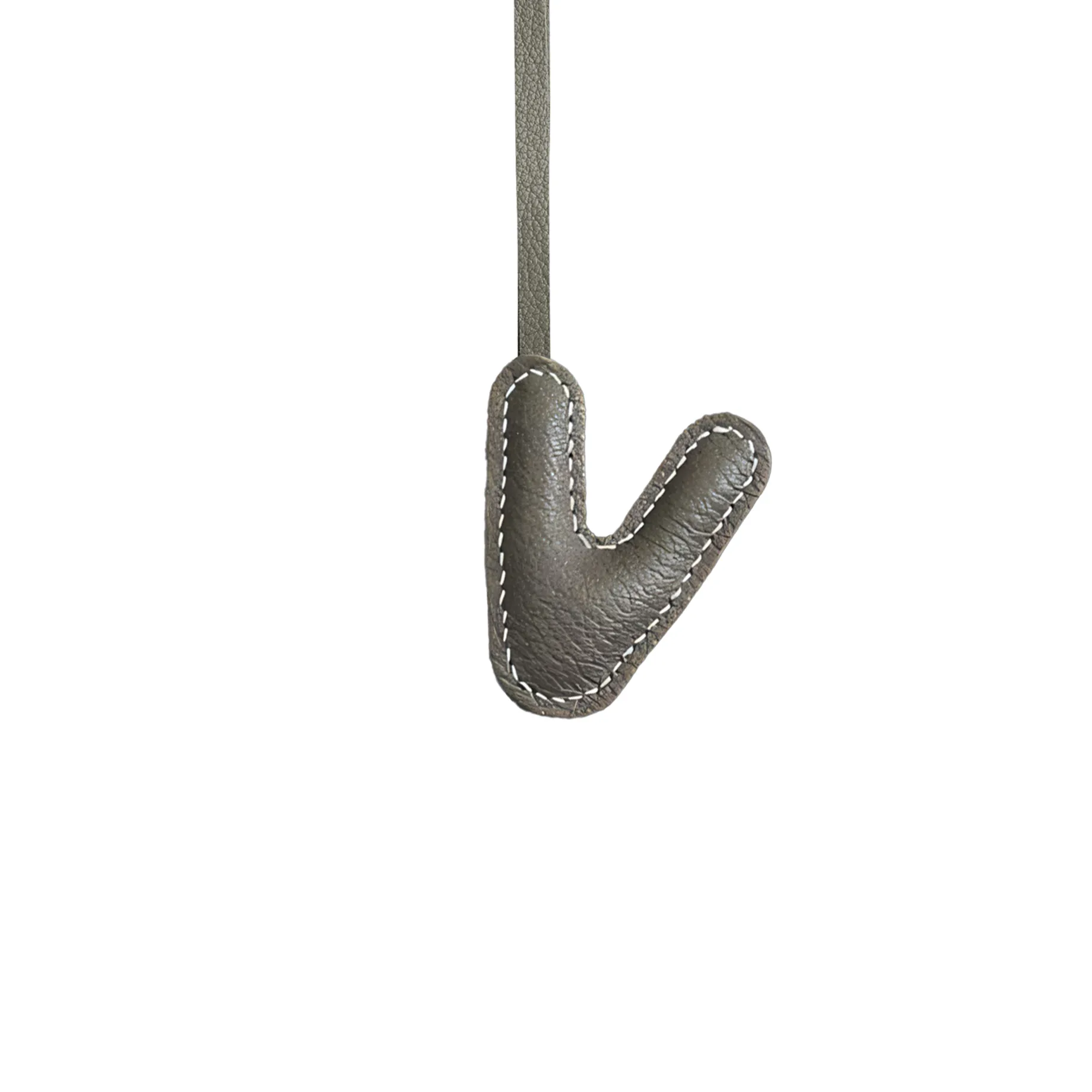 LEATHER INITIALS BAG CHARM