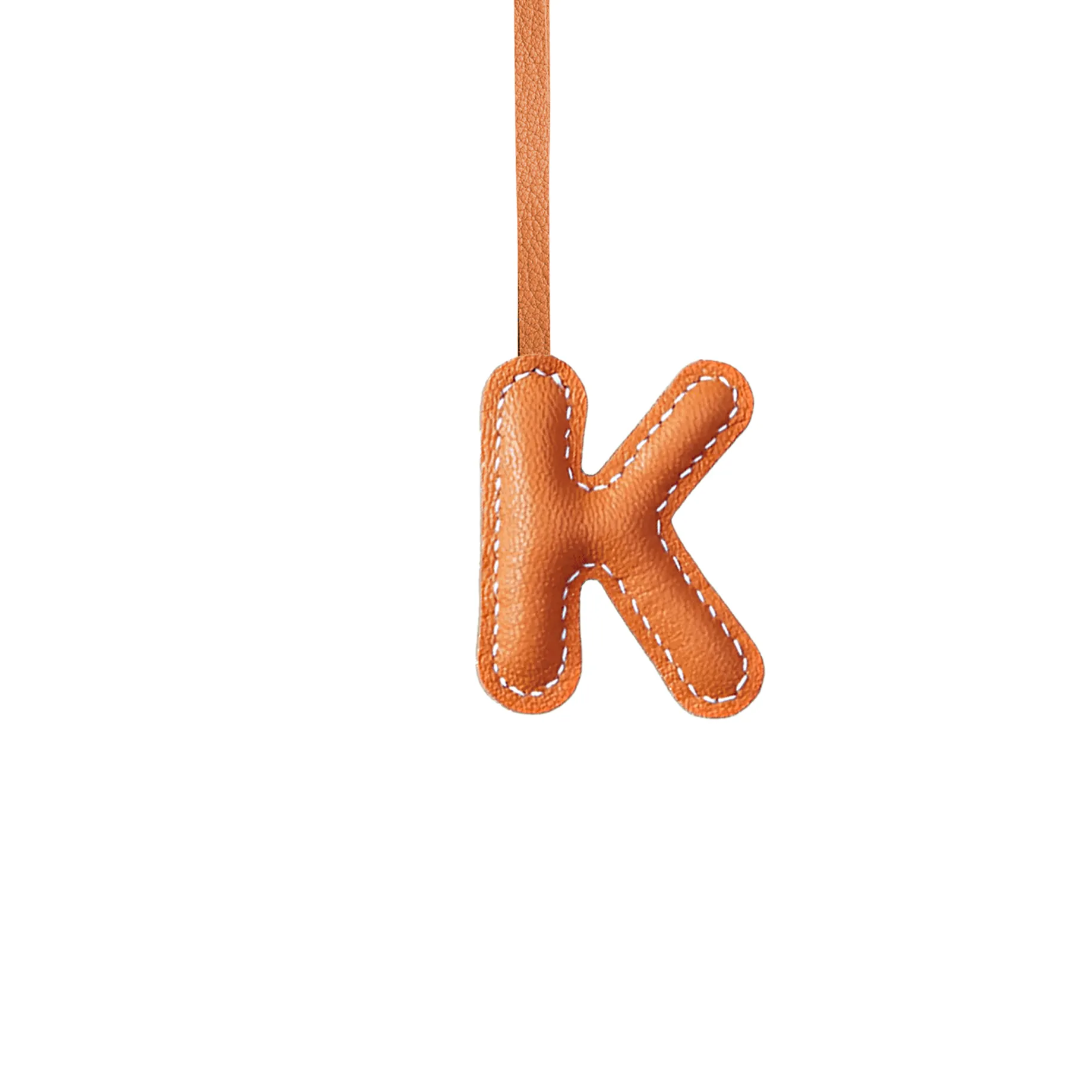 LEATHER INITIALS BAG CHARM