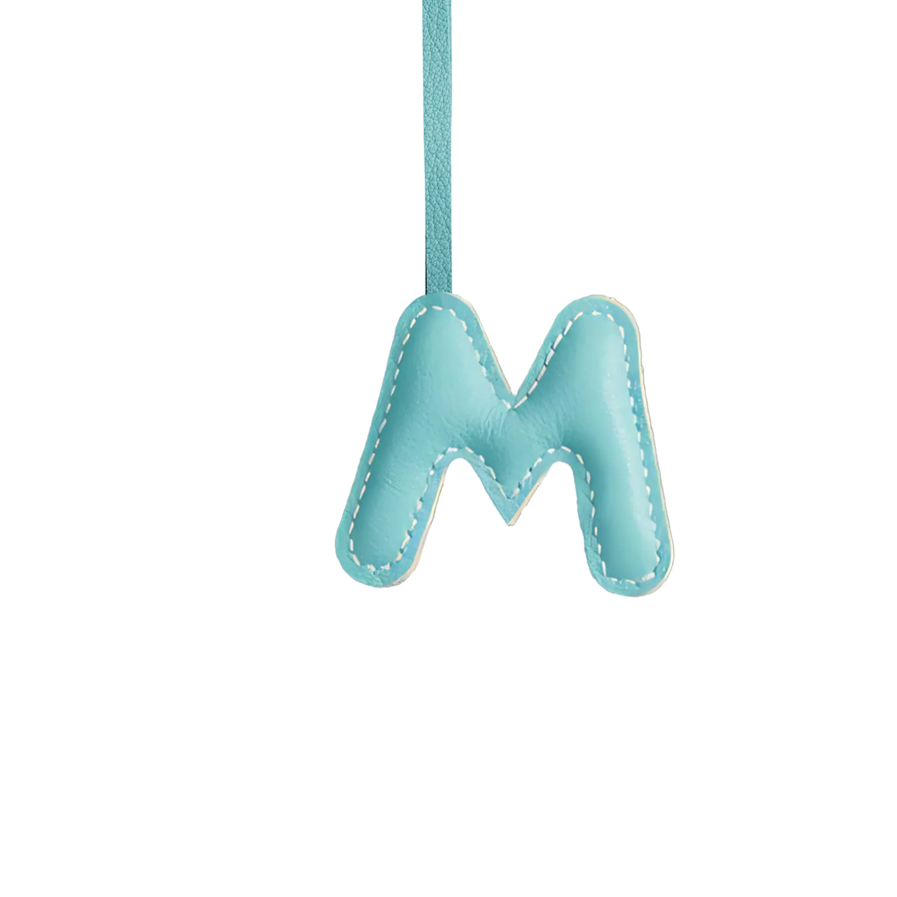 LEATHER INITIALS BAG CHARM