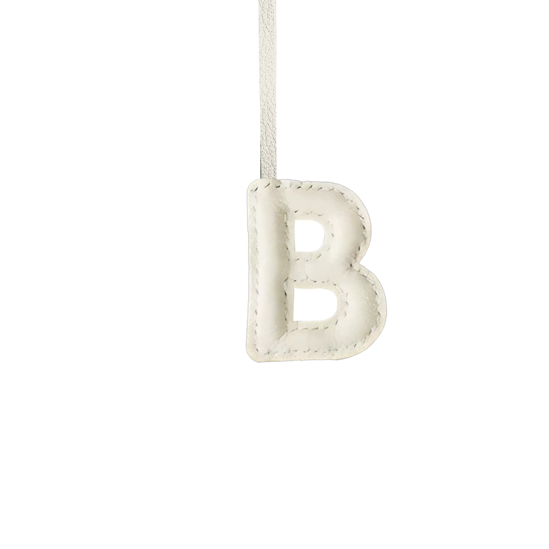 LEATHER INITIALS BAG CHARM