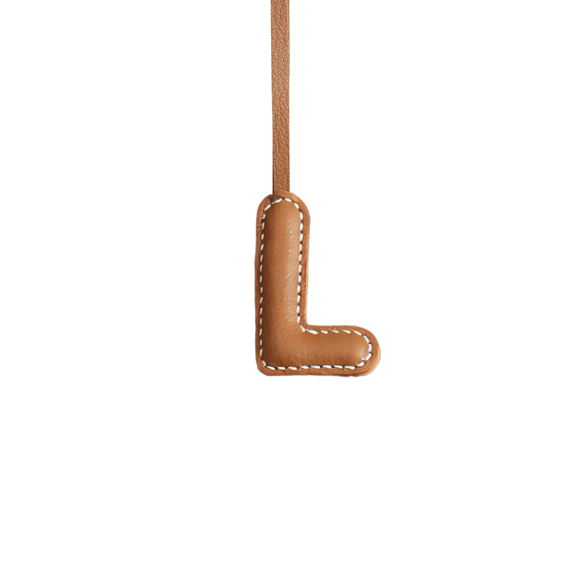 LEATHER INITIALS BAG CHARM