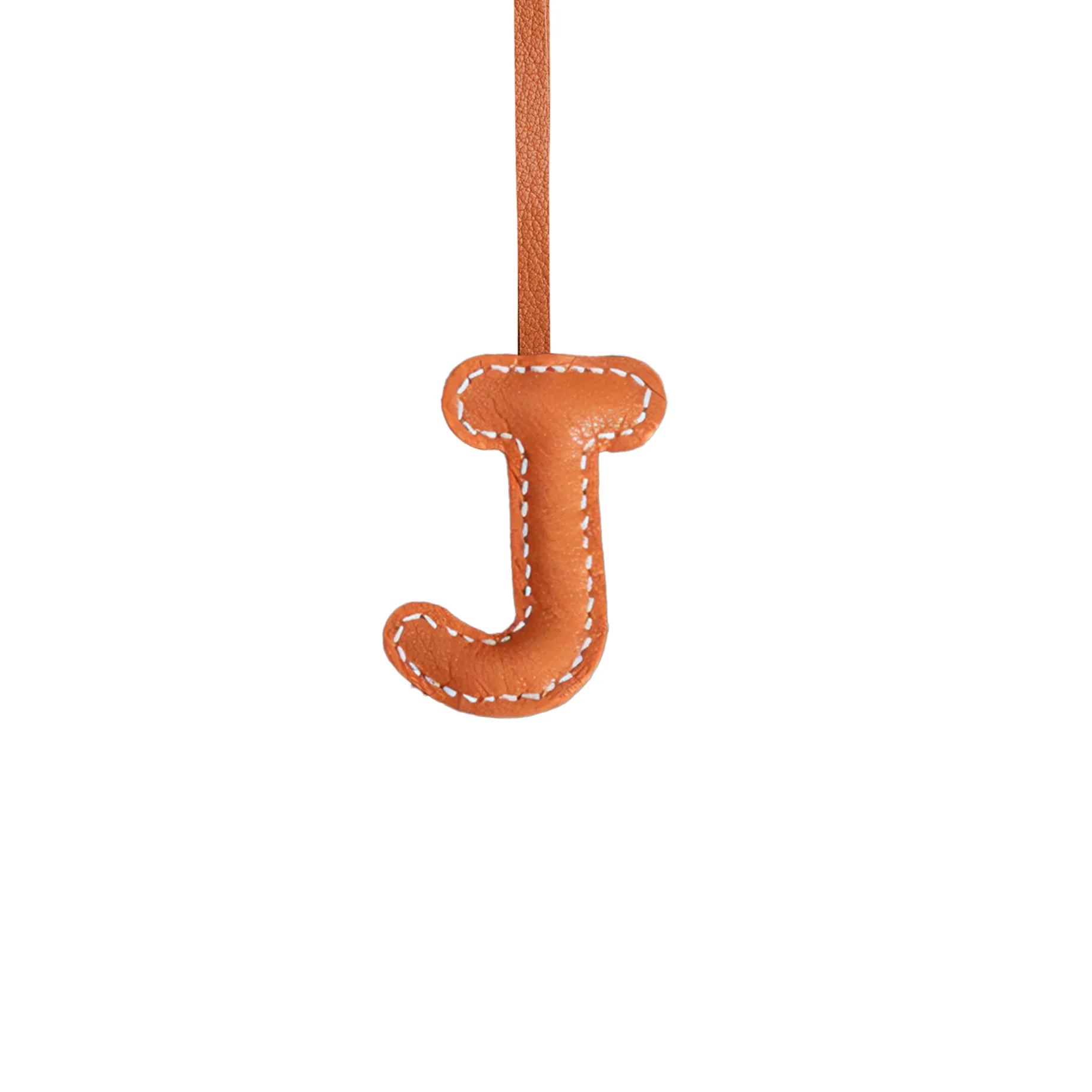 LEATHER INITIALS BAG CHARM