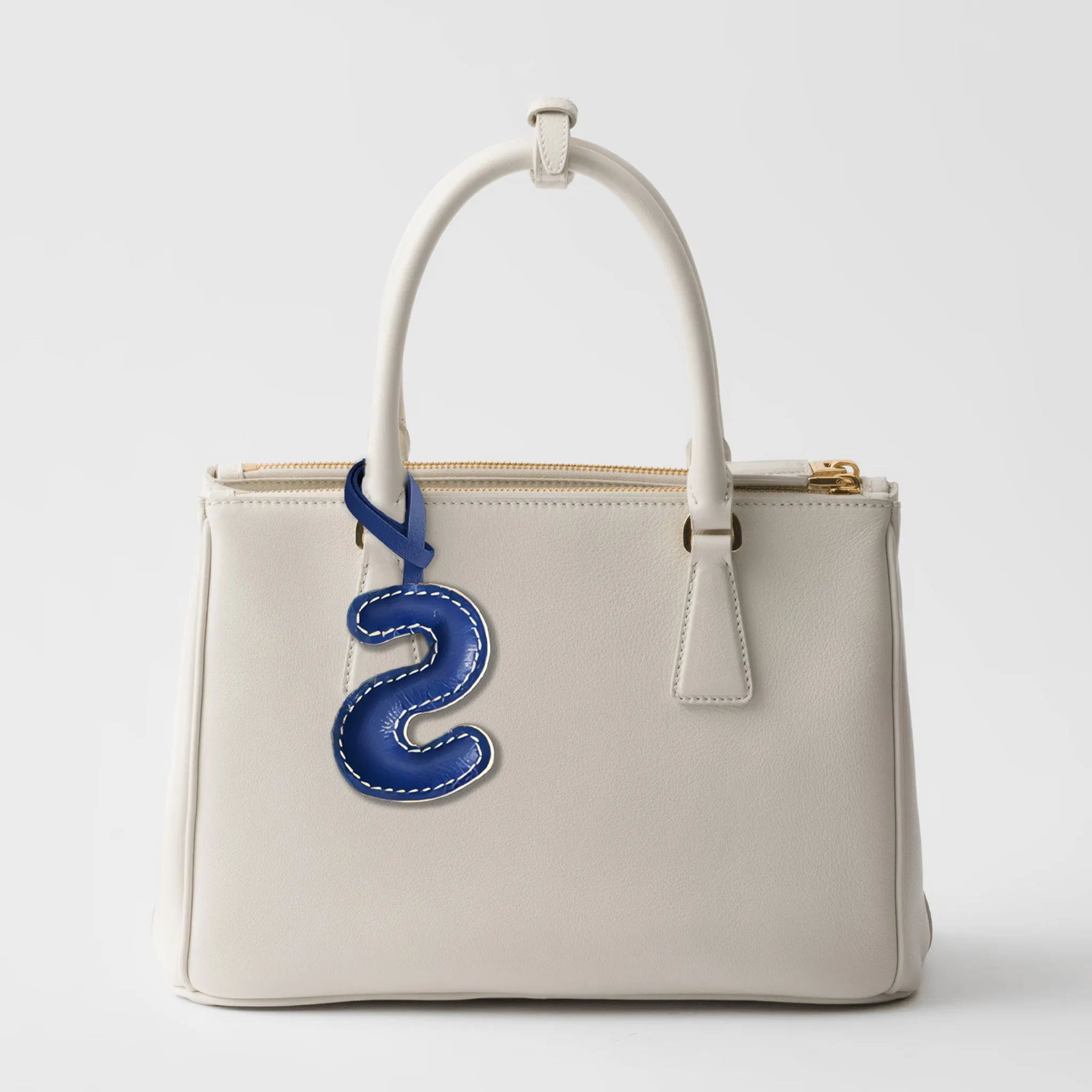 LEATHER INITIALS BAG CHARM