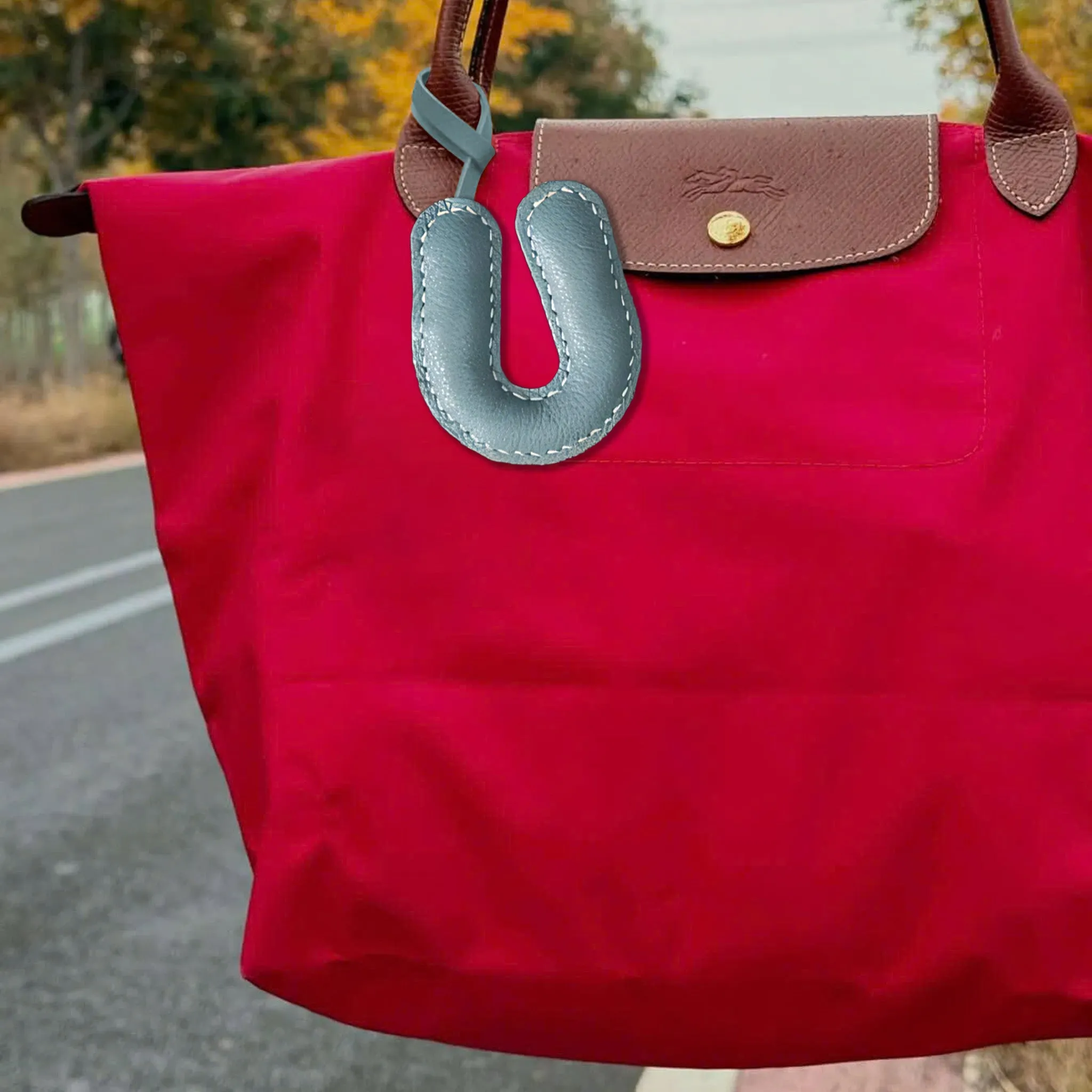 LEATHER INITIALS BAG CHARM