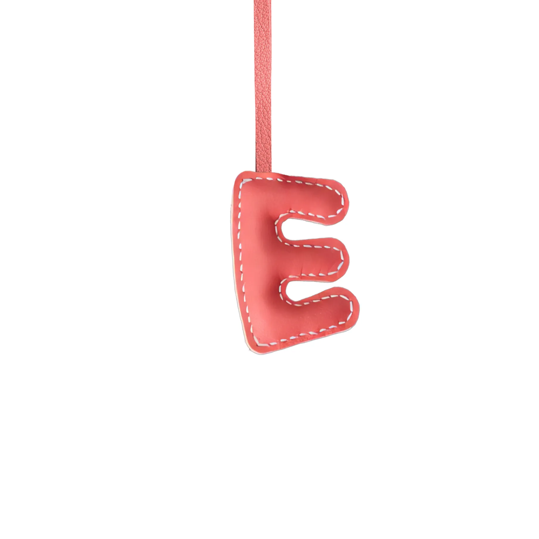LEATHER INITIALS BAG CHARM