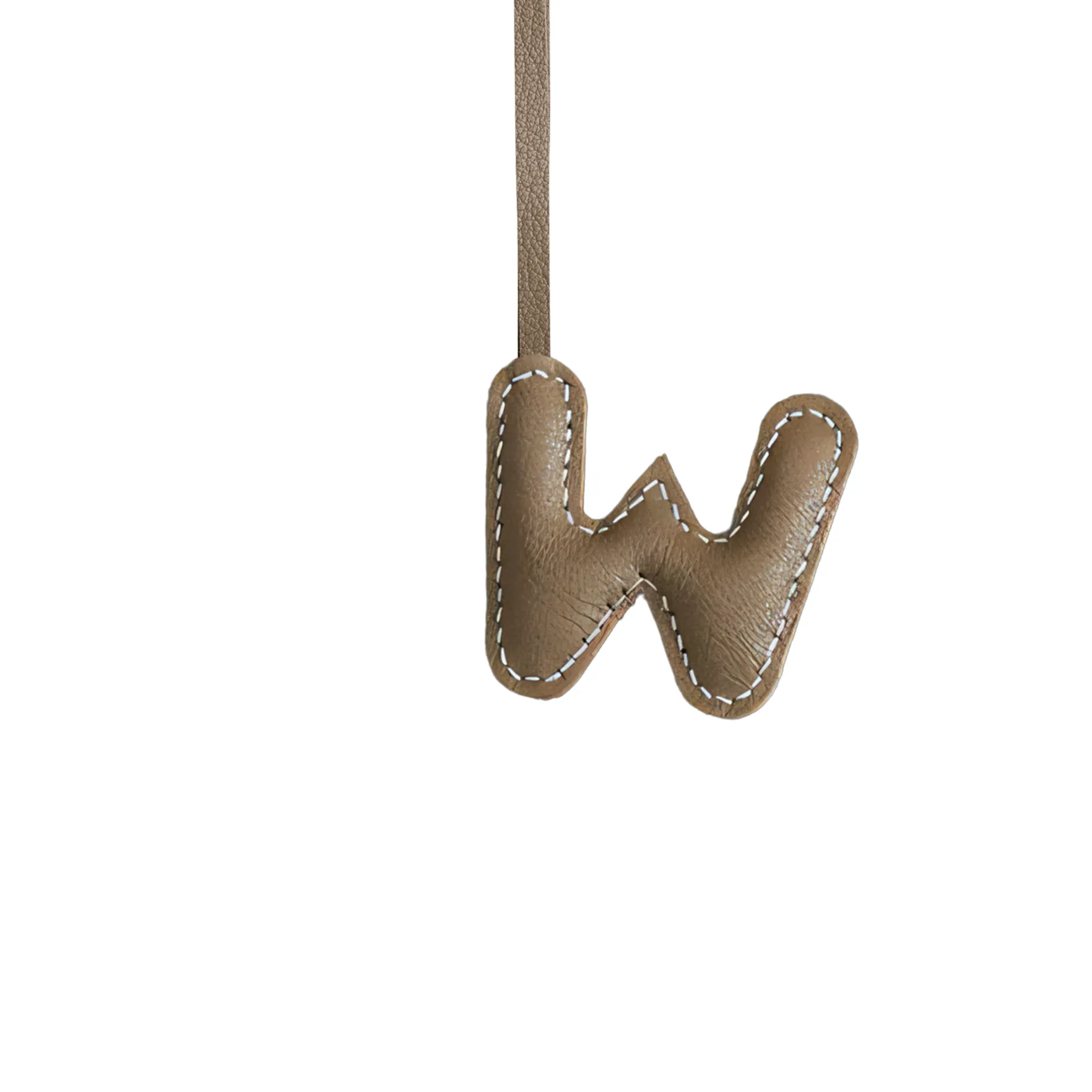 LEATHER INITIALS BAG CHARM