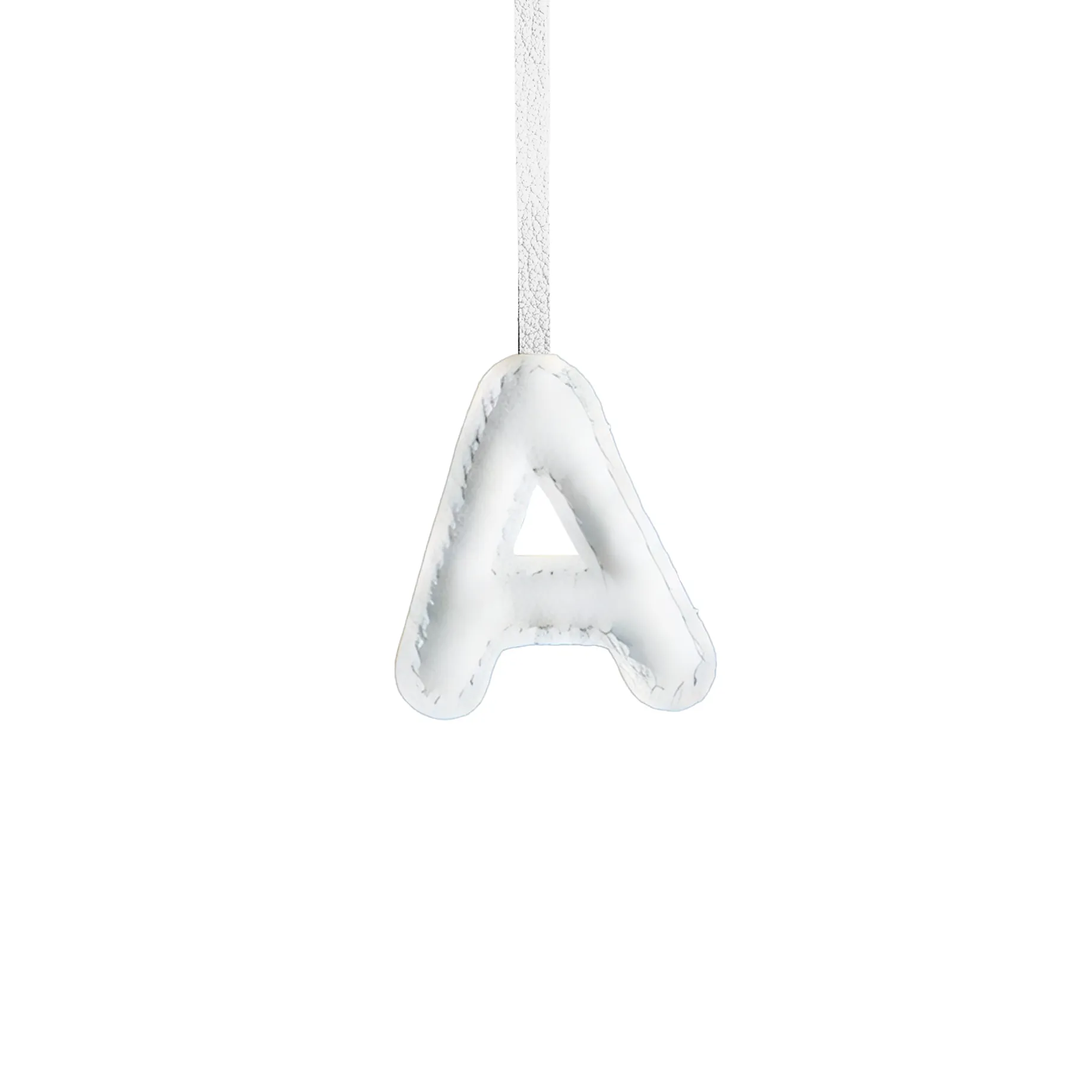 LEATHER INITIALS BAG CHARM