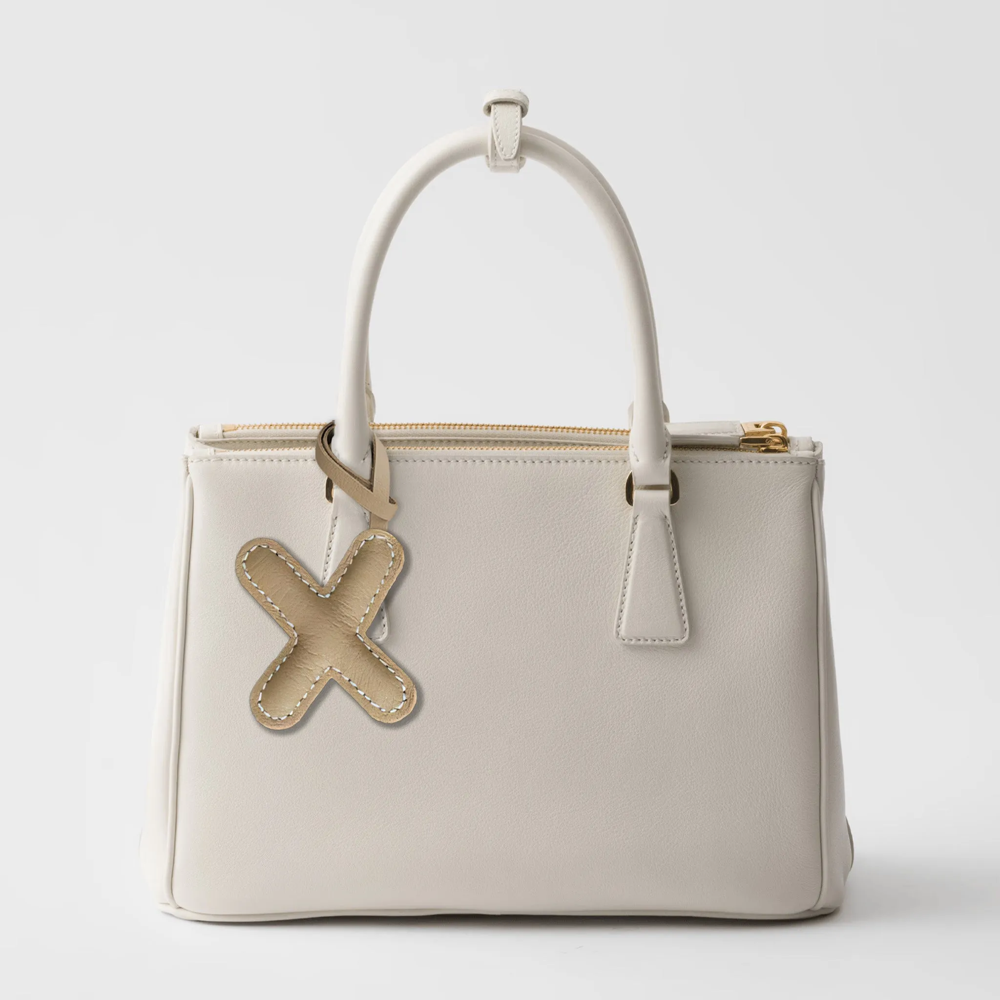 LEATHER INITIALS BAG CHARM