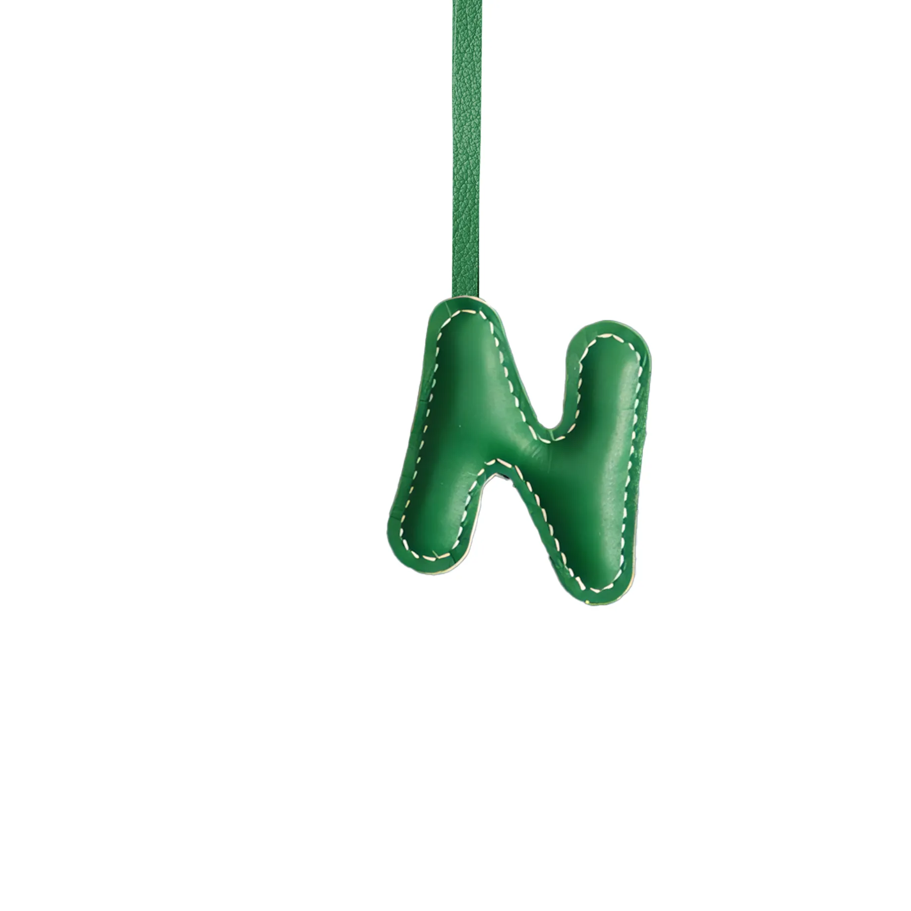 LEATHER INITIALS BAG CHARM