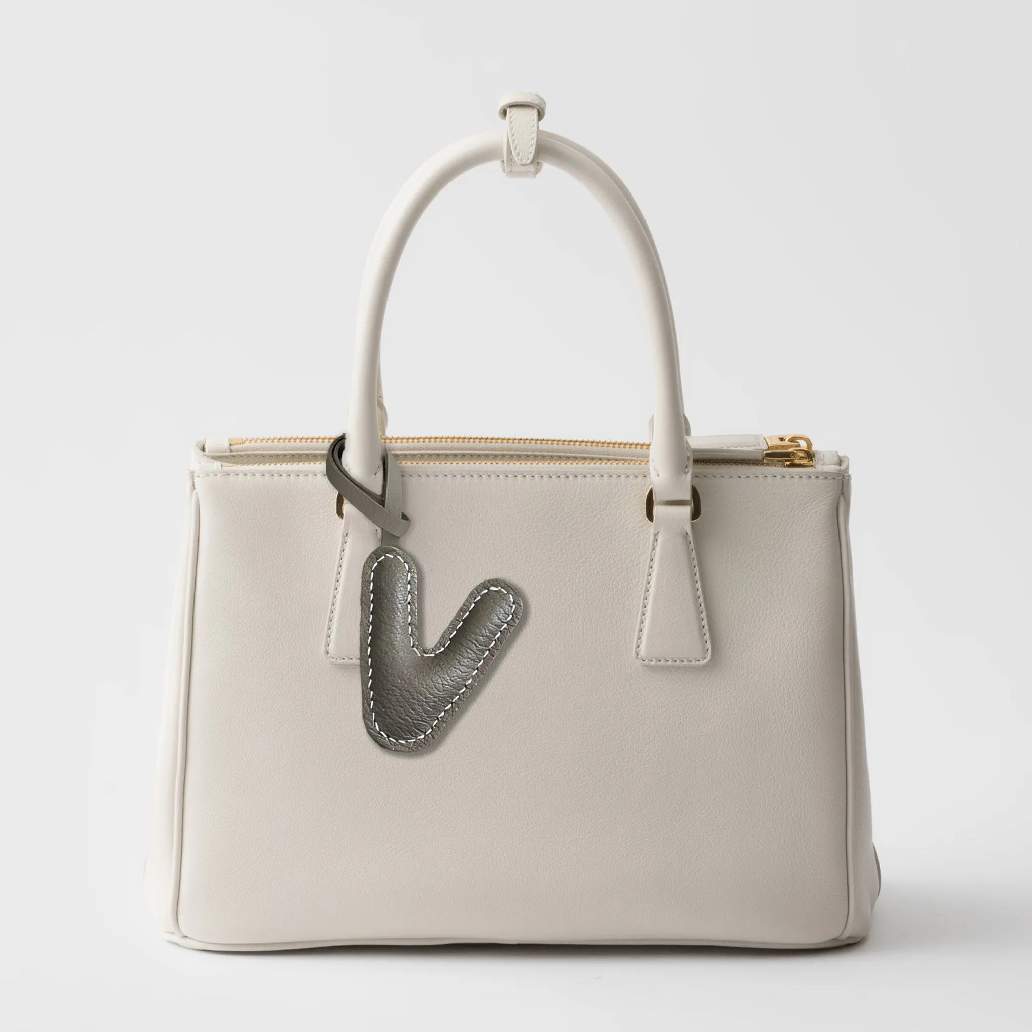 LEATHER INITIALS BAG CHARM