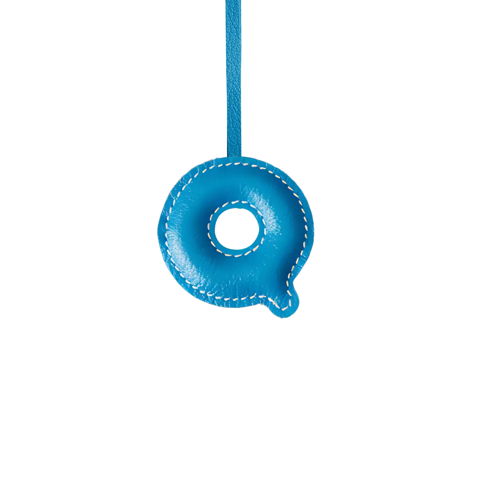 LEATHER INITIALS BAG CHARM