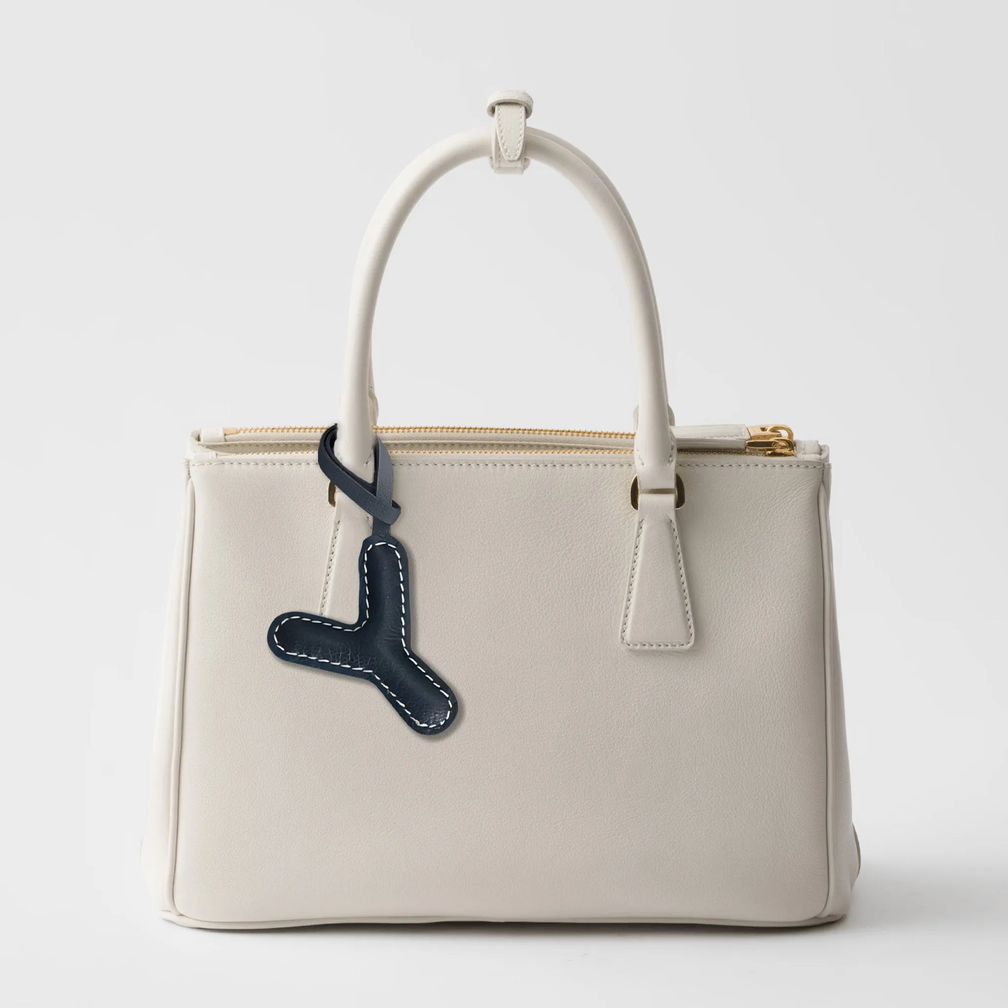 LEATHER INITIALS BAG CHARM
