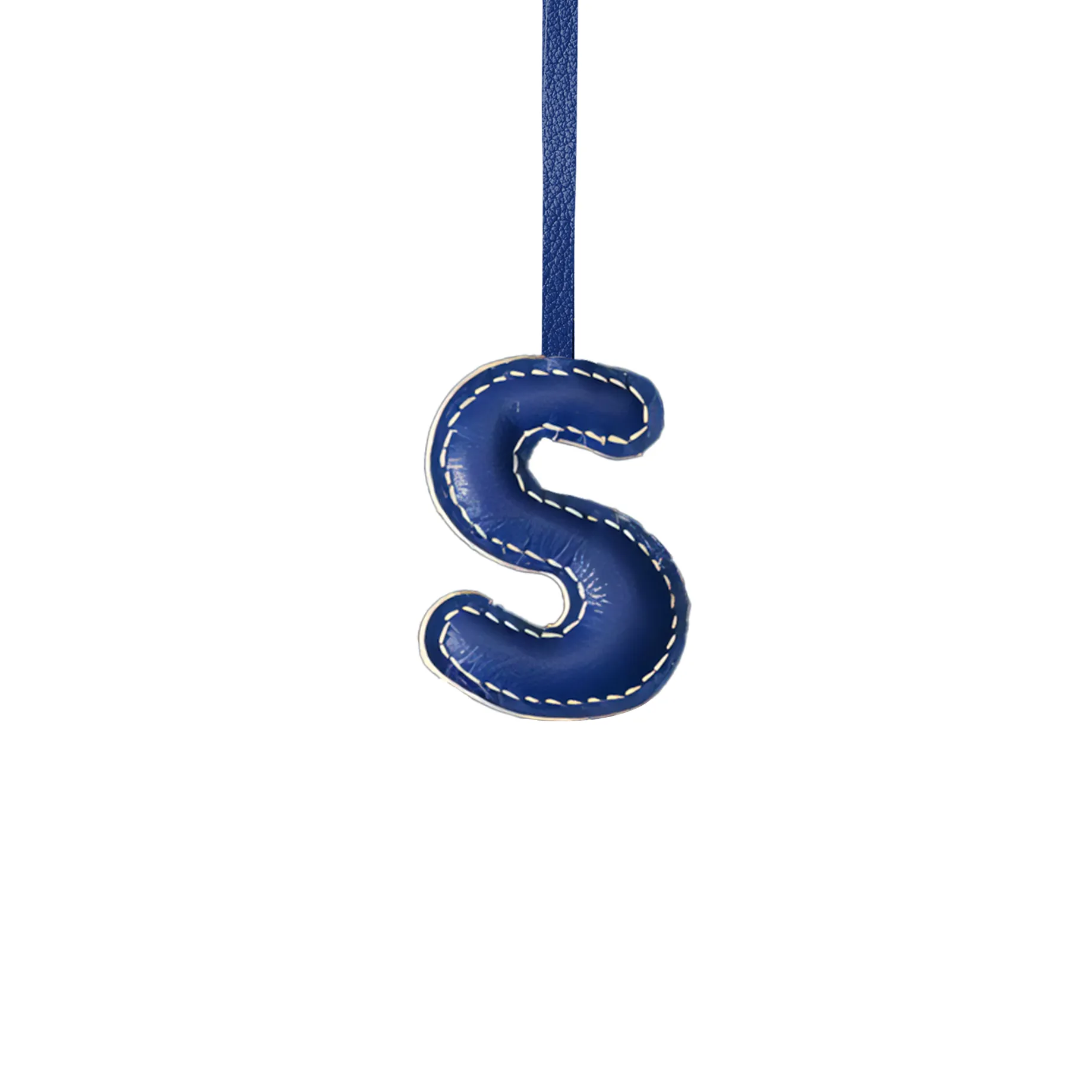 LEATHER INITIALS BAG CHARM