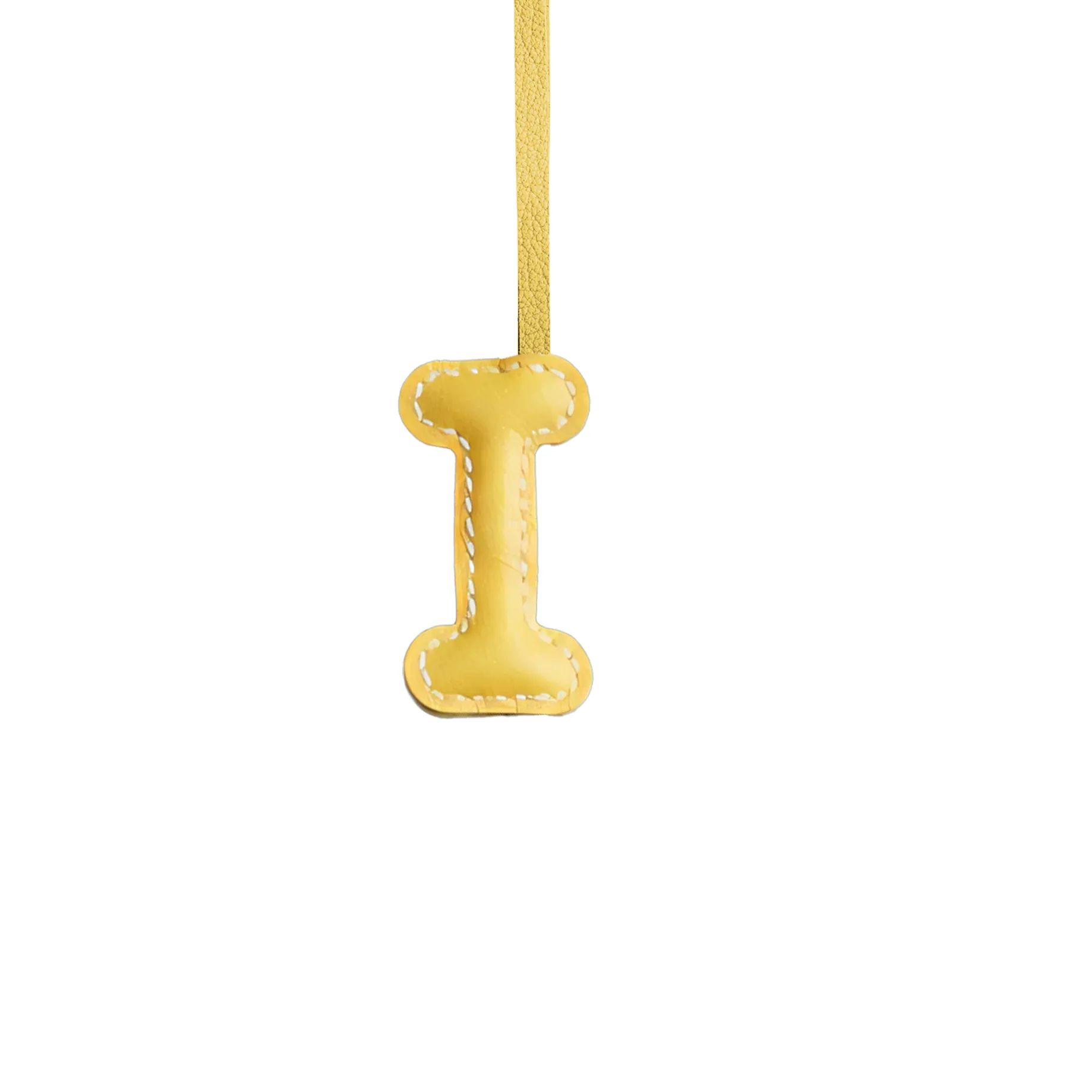 LEATHER INITIALS BAG CHARM