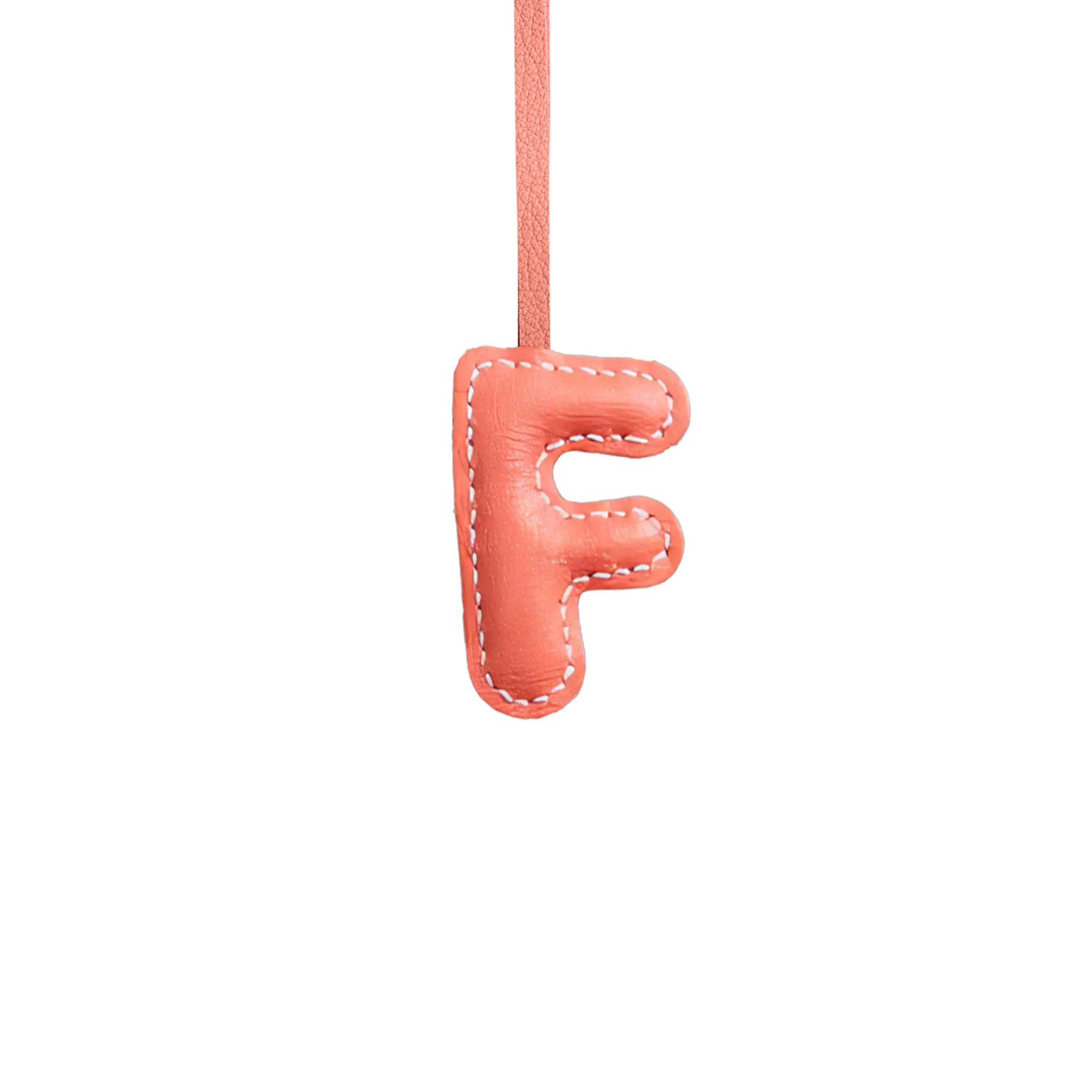LEATHER INITIALS BAG CHARM