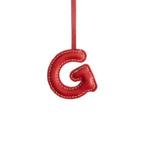 LEATHER INITIALS BAG CHARM