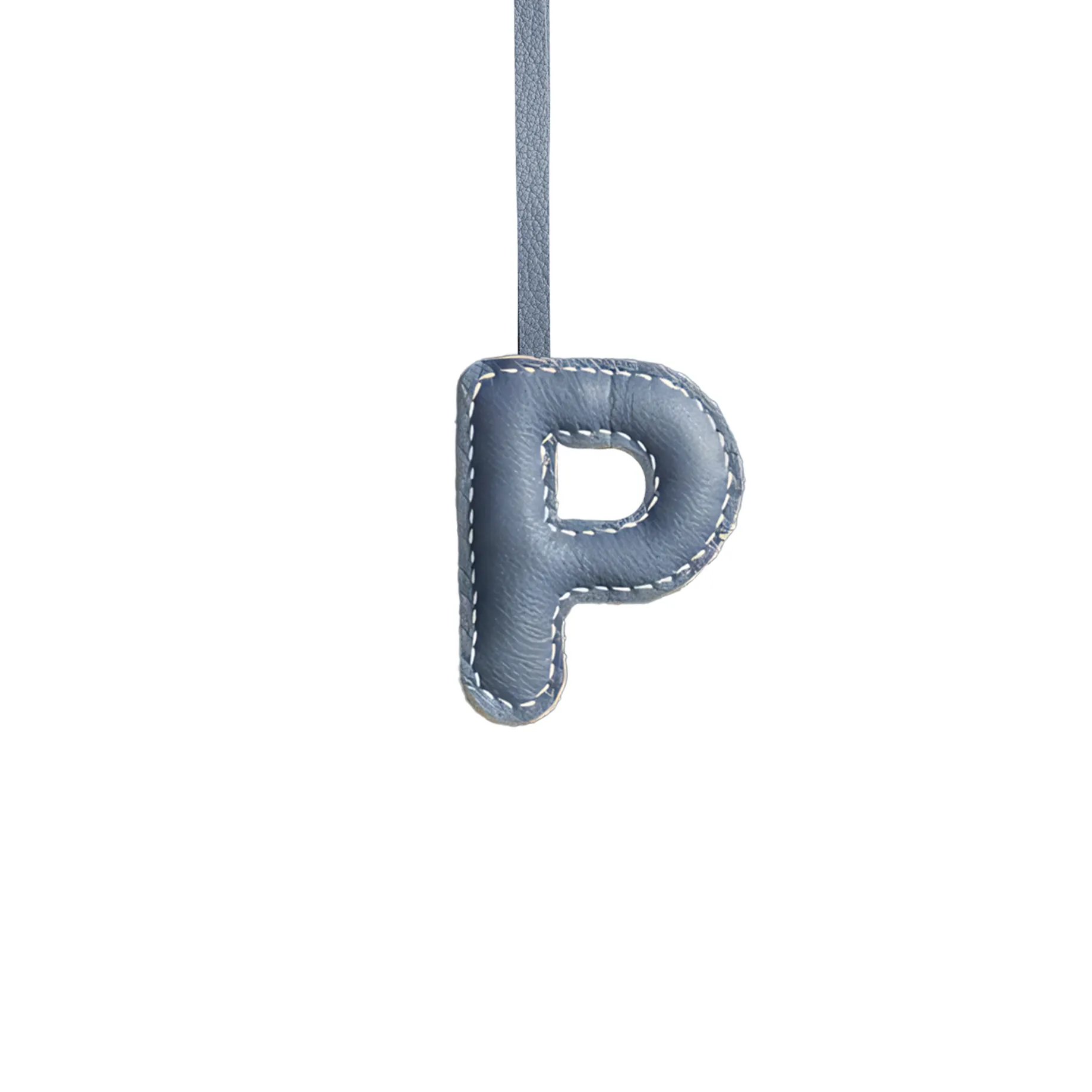 LEATHER INITIALS BAG CHARM