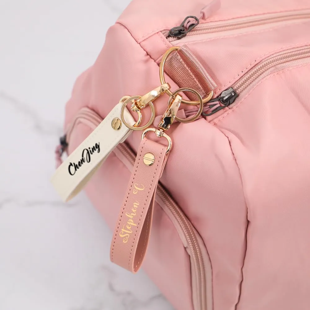 Leather Keychain Custom Keychain Personalised Keychain for Men and Women Custom Name Date or Phrase - Size