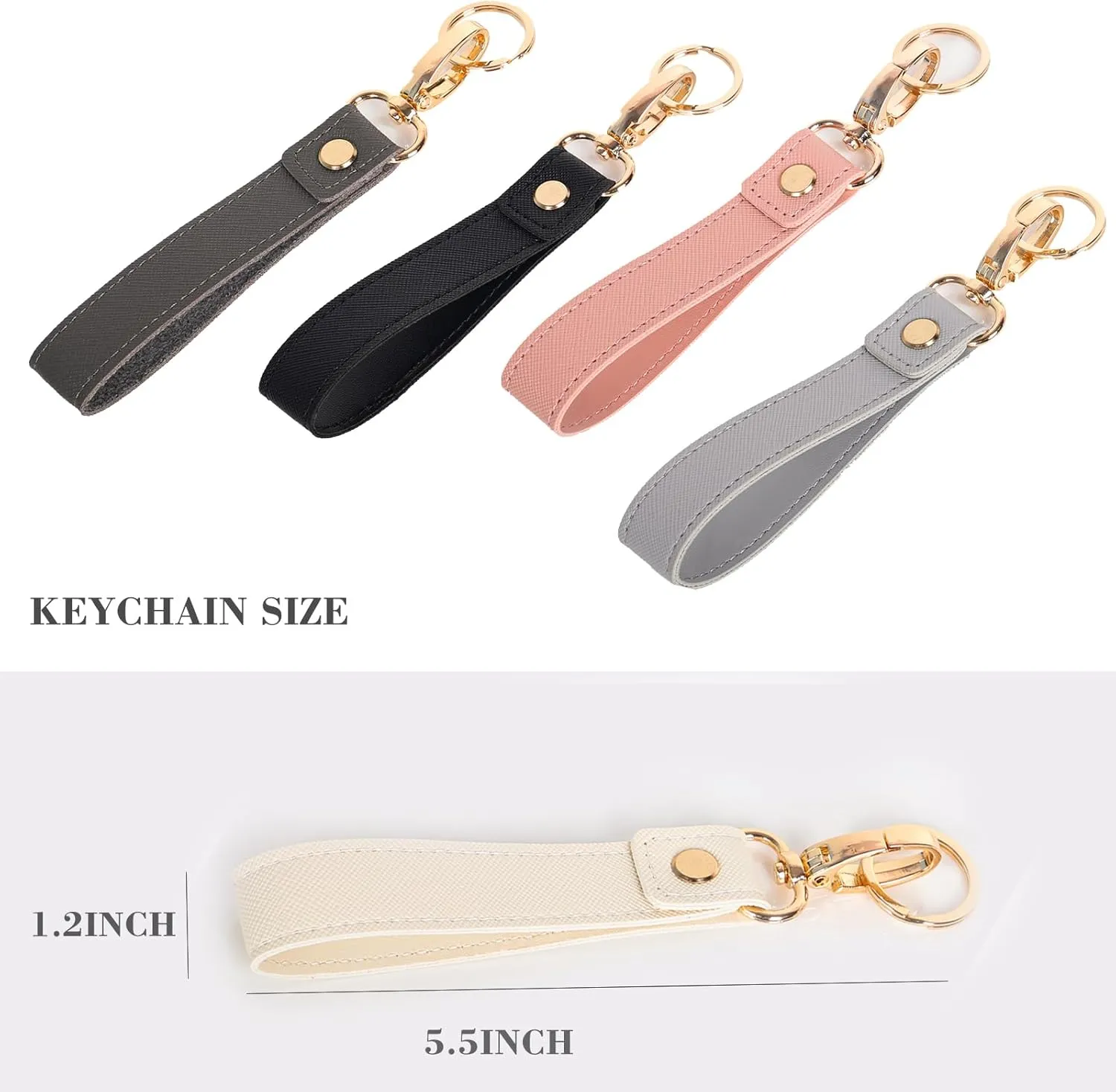Leather Keychain Custom Keychain Personalised Keychain for Men and Women Custom Name Date or Phrase - Size