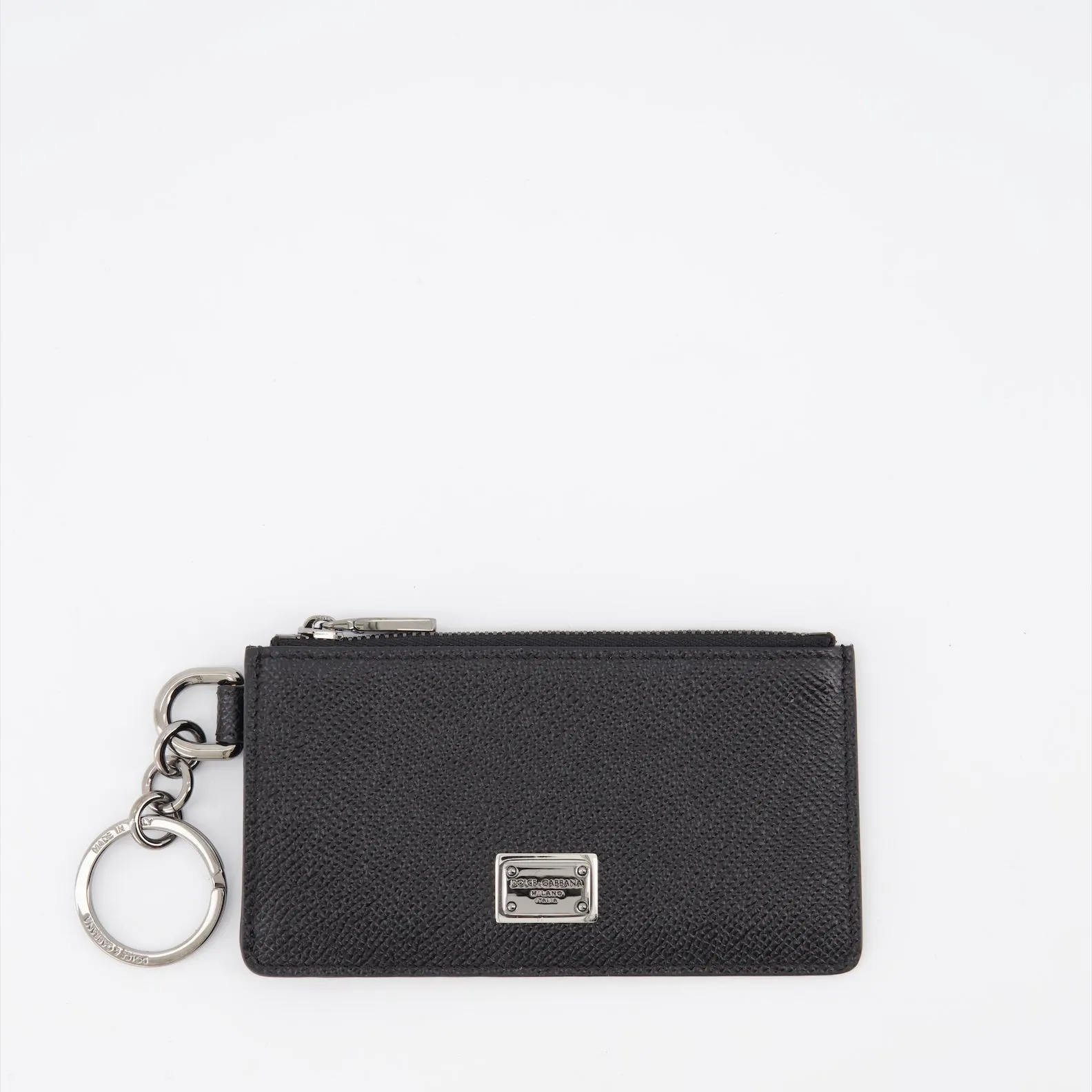 Leather Logo Plaque Wallet