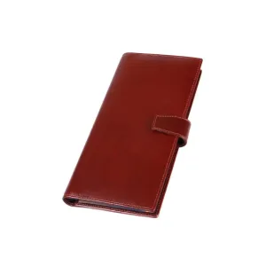 Leather Multiple Business Card Wallet - Dark Tan