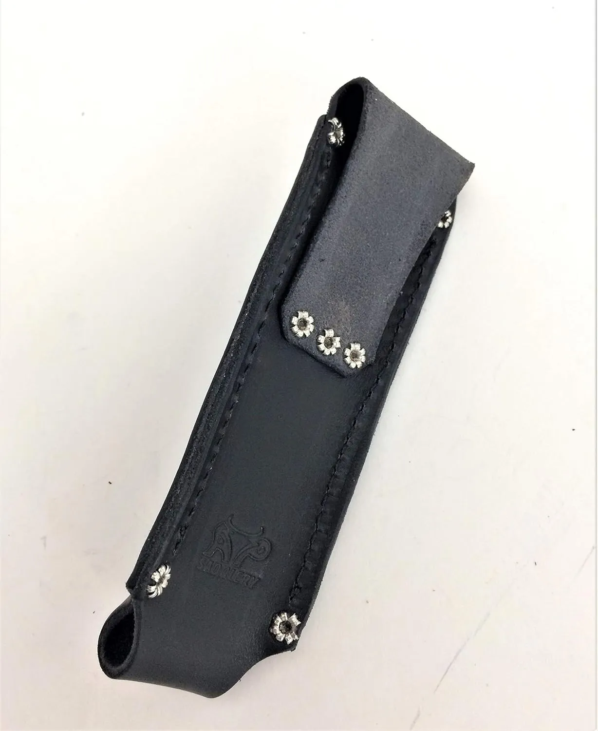 Leather Pen Light Flashlight Holster for Streamlight Stylus and other AAA battery LED Flashlights (Black)