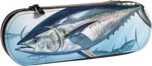 Leather Pencil Case Zipper Pencil Holder Bluefin Tuna Thunnus Pencil Bag Cute Pencil Pouch for Women Men Pencil Pouch Travel Makeup Bag Coin Pouch for Work Office