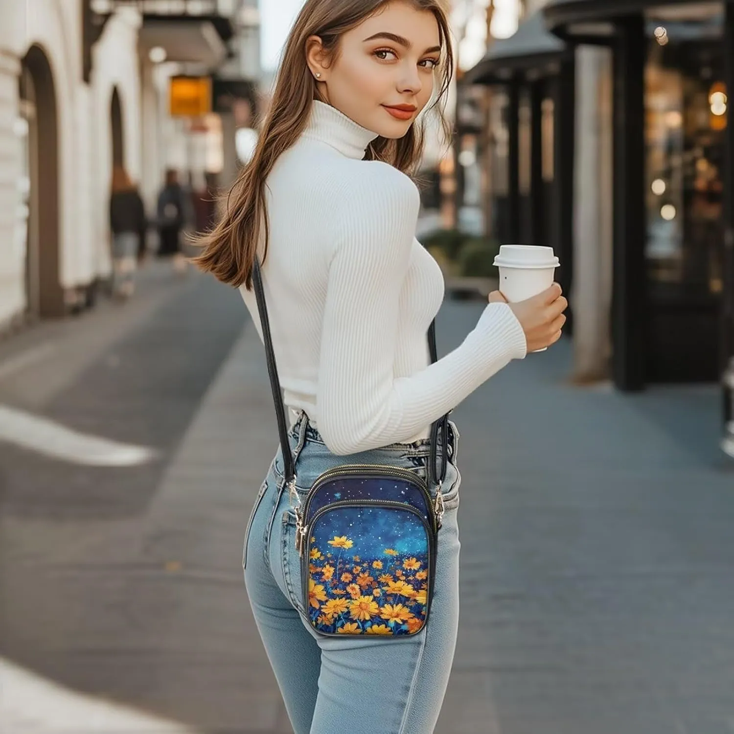 Leather Purse for Women, Leather Shoulder Crossbody Bags Sling Purses Fashion Easter & St. Patrick's Day Design