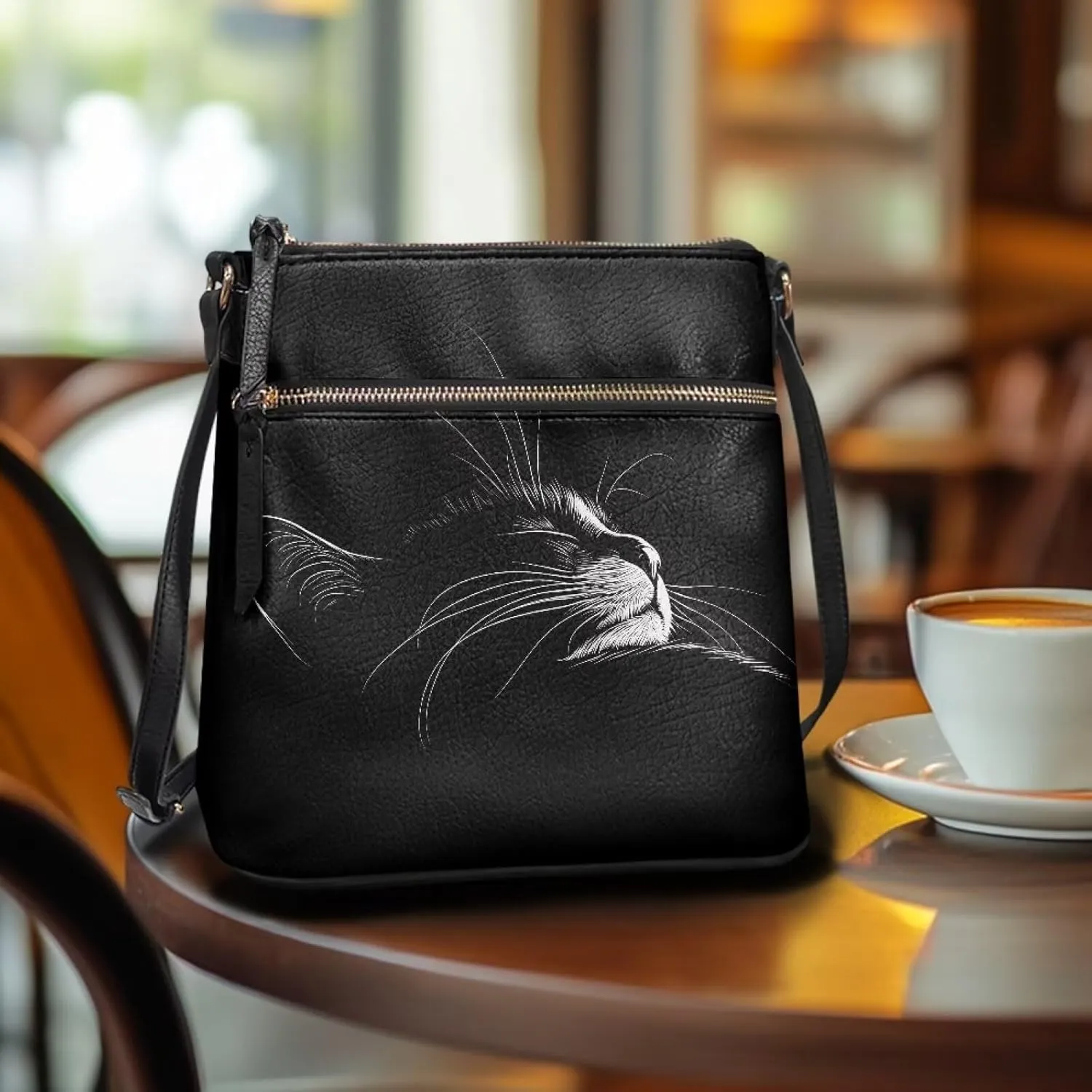 Leather Purses for Women, Leather Hobo Bags for Women Vintage Travel Sling Purse Multi Pockets Shoulder Bag