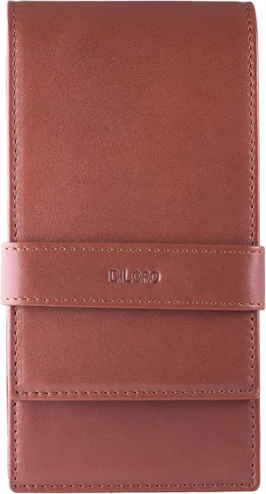 Leather Quad Pen Case Pencil Pouch Holder for Four Fountain Ballpoint Rollerball Pens and Pencils